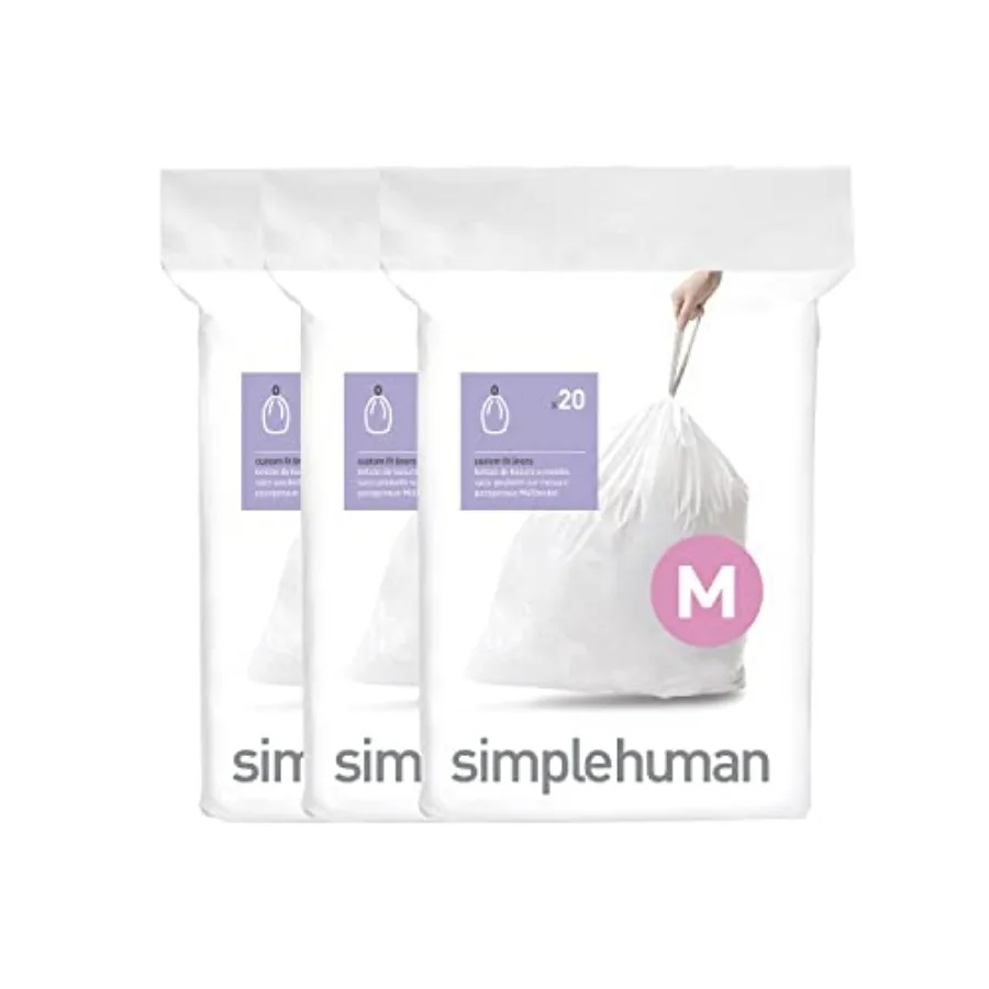 Code M 60 Count Custom Fit Liners, Drawstring Kitchen Trash Bags, One-by-One Mess-Free Dispense, Extra Thick and Double Seamed,
Code M 60 Count Custom Fit Liners, Drawstring Kitchen Trash Bags, One-by-One Mess-Free Dispense, Extra Thick and Double Seamed,
