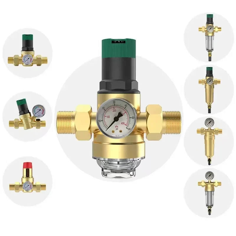 Pipe Adjustable Pressure Reducing Valve Safety Valve Front Filter Water Pressure Adjustment
Pipe Adjustable Pressure Reducing Valve Safety Valve Front Filter Water Pressure Adjustment