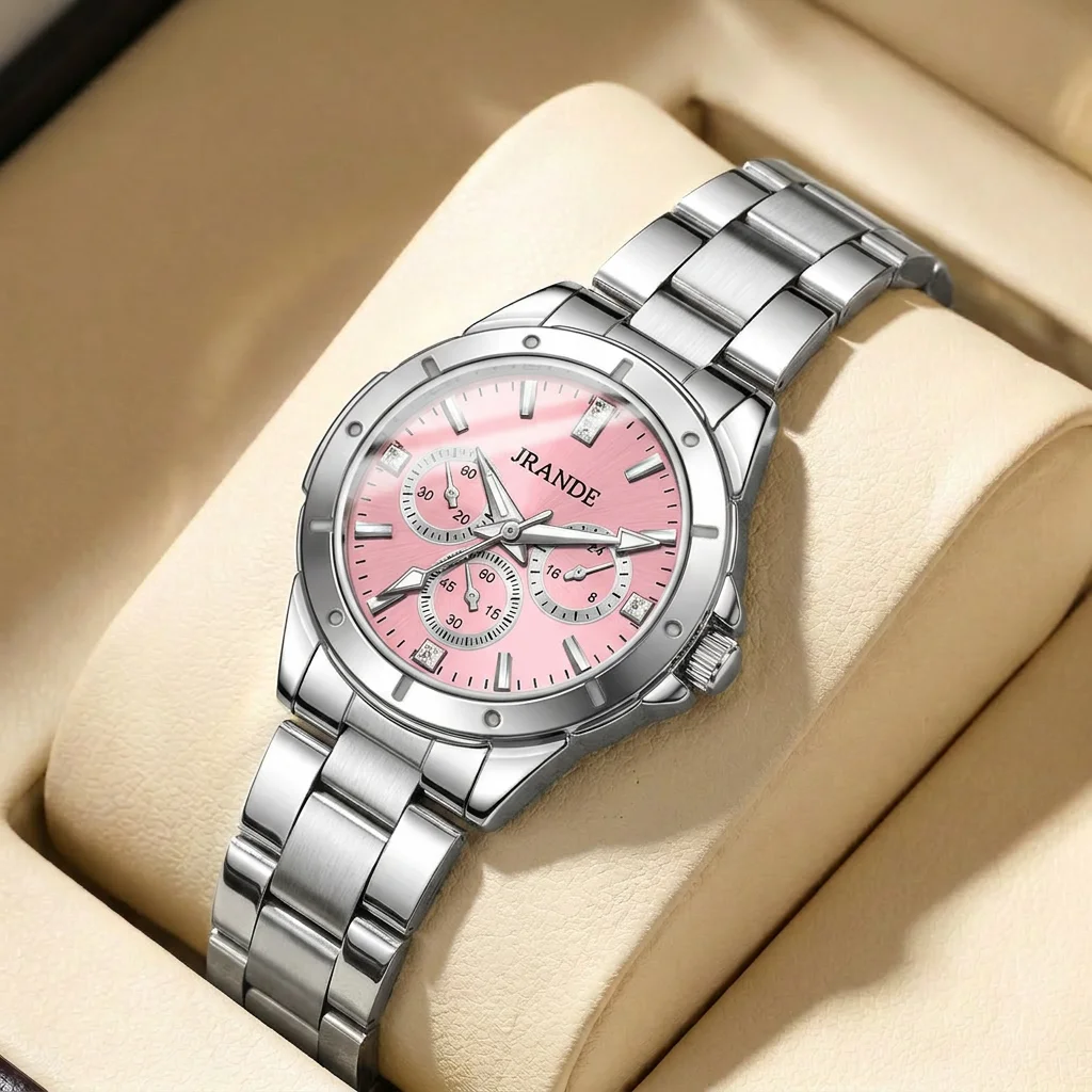 1pcs Women's pink dial alloy strap vintage fashion classic fashion details Quartz Watch for business party holiday
1pcs Women's pink dial alloy strap vintage fashion classic fashion details Quartz Watch for business party holiday