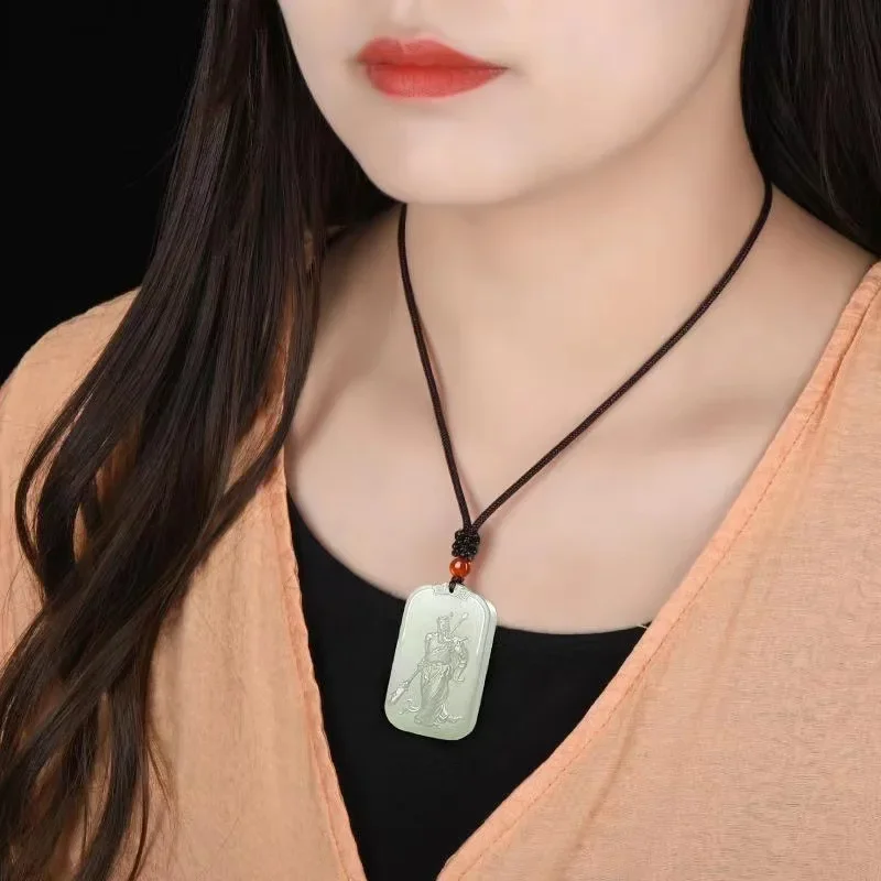 Exquisite Double-sided Carved Guan Gong Pendant White Jade Pendant Yu Pei Da Belly Buddha Station Buddha Pendant Wholesale
Exquisite Double-sided Carved Guan Gong Pendant White Jade Pendant Yu Pei Da Belly Buddha Station Buddha Pendant Wholesale