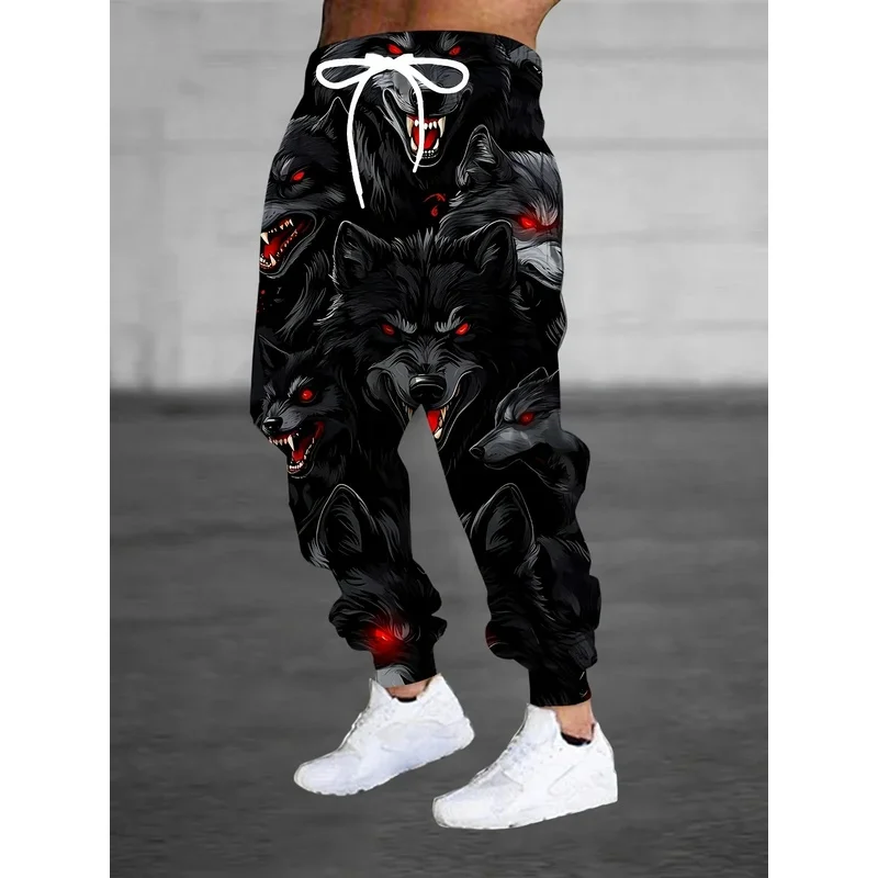 Men's 3D Wolf Pants Street Pants Men's Side Pockets Elastic Drawstring Sweatpants Joggers Pants for Men Casual Trousers Fall
Men's 3D Wolf Pants Street Pants Men's Side Pockets Elastic Drawstring Sweatpants Joggers Pants for Men Casual Trousers Fall