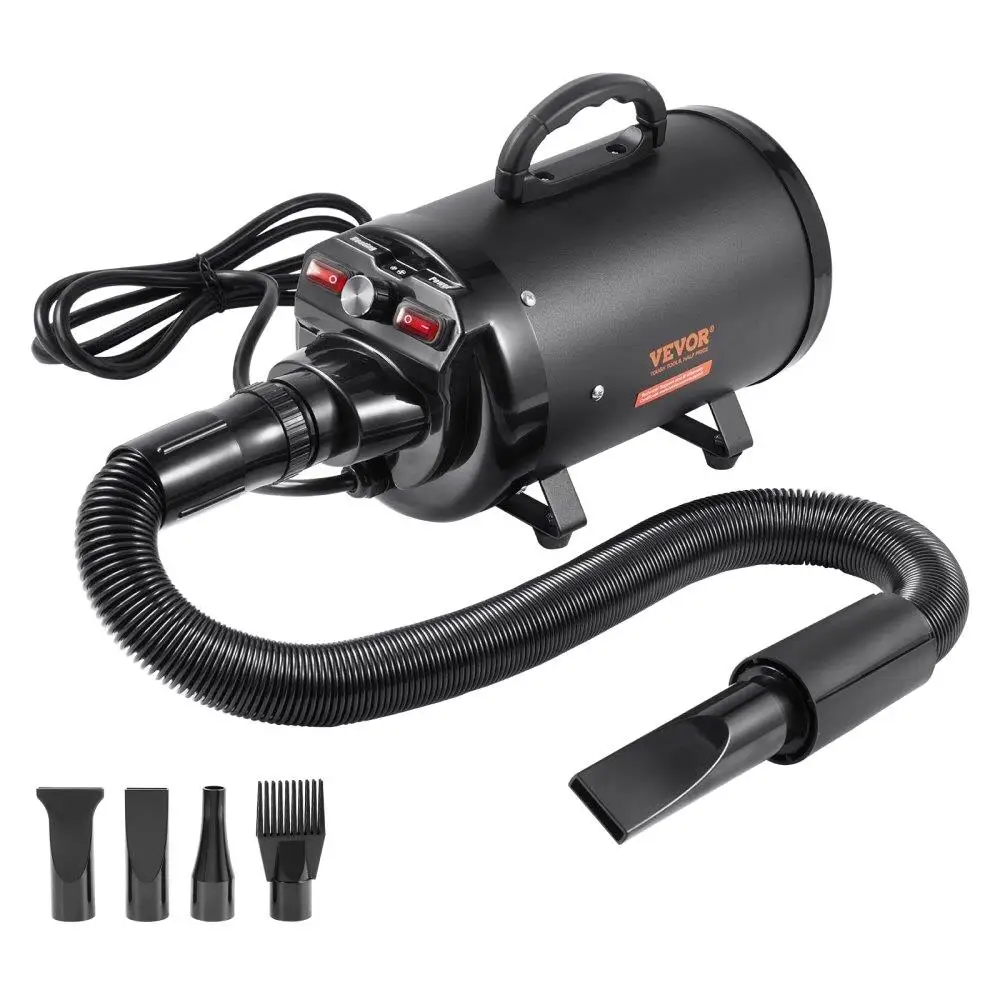 Dog 2800W 4.3HP Adjustable Speed Temperature Control 4 Nozzles Extendable Hose Black
Dog 2800W 4.3HP Adjustable Speed Temperature Control 4 Nozzles Extendable Hose Black