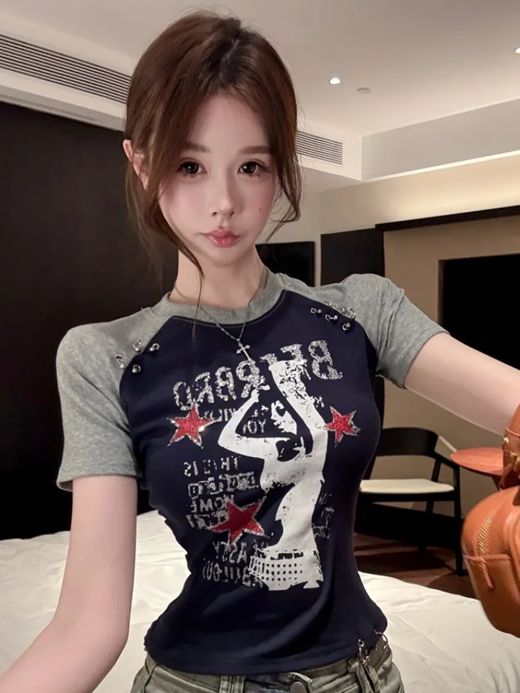 American Style Hot Girl Graffiti Print round Neck Short Sleeve T-Shirt Women's Summer New Slim Fit Shoulder Insertion Short L...
American Style Hot Girl Graffiti Print round Neck Short Sleeve T-Shirt Women's Summer New Slim Fit Shoulder Insertion Short L...