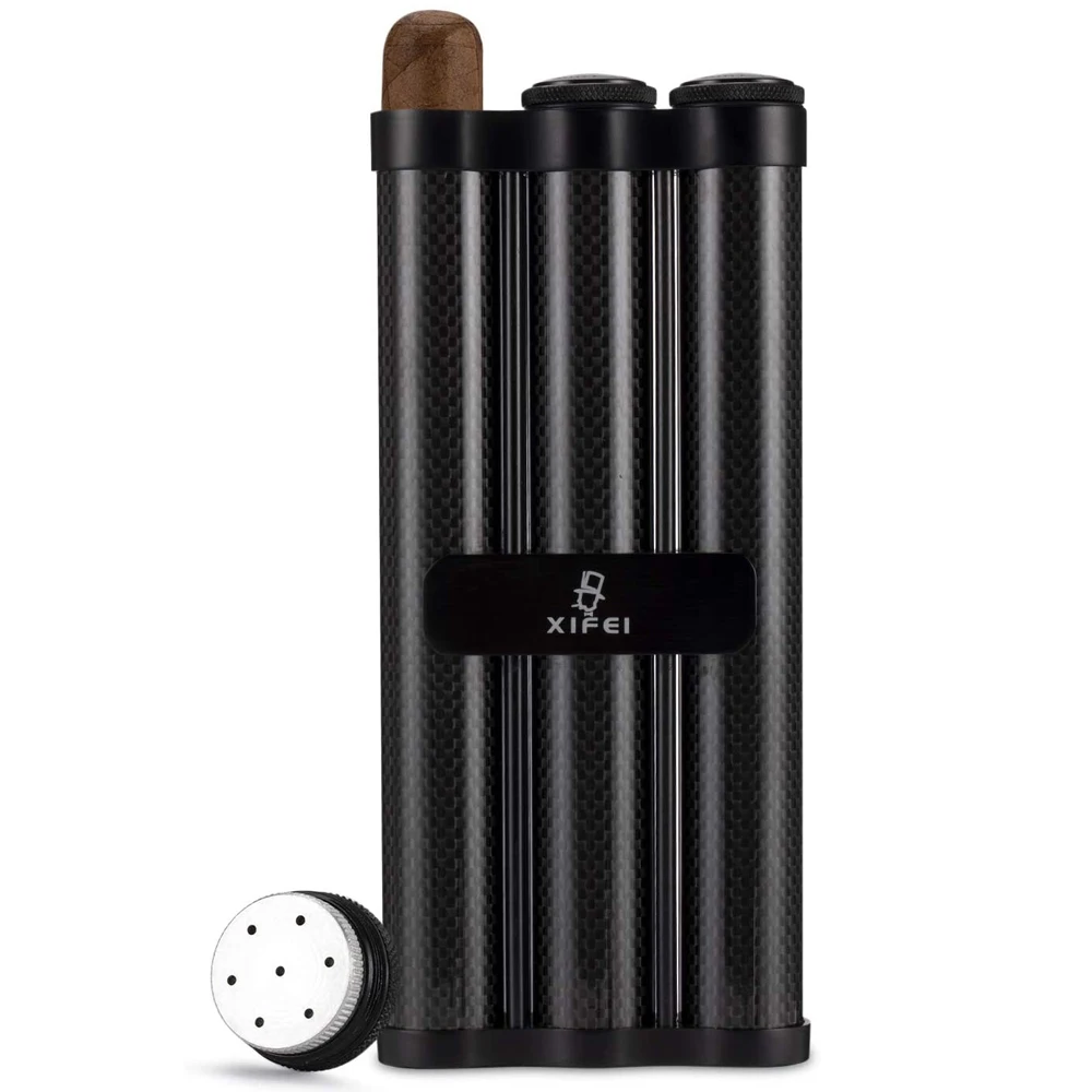 Xifei 3-Finger Travel Cigar Case Portable Humidors Box Mini Storage Tube Holder 60 Rings Gauge W/Gift Box Cigarette Accessories
Xifei 3-Finger Travel Cigar Case Portable Humidors Box Mini Storage Tube Holder 60 Rings Gauge W/Gift Box Cigarette Accessories