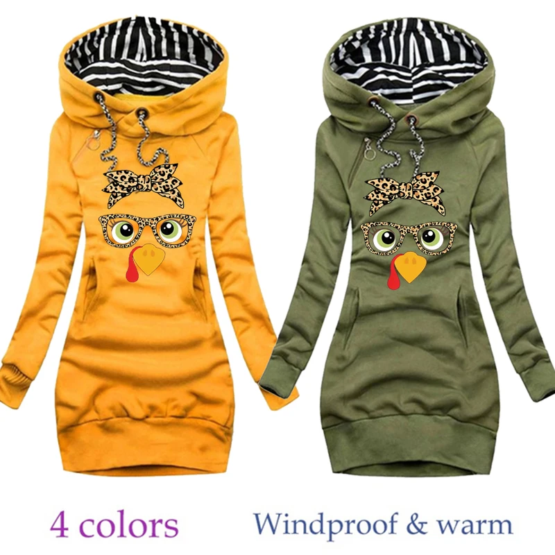 Women Hoodies Long Dress Sleeve Spring Autumn Chicken Print Casual Fashion Streetwear Female Dresses
Women Hoodies Long Dress Sleeve Spring Autumn Chicken Print Casual Fashion Streetwear Female Dresses