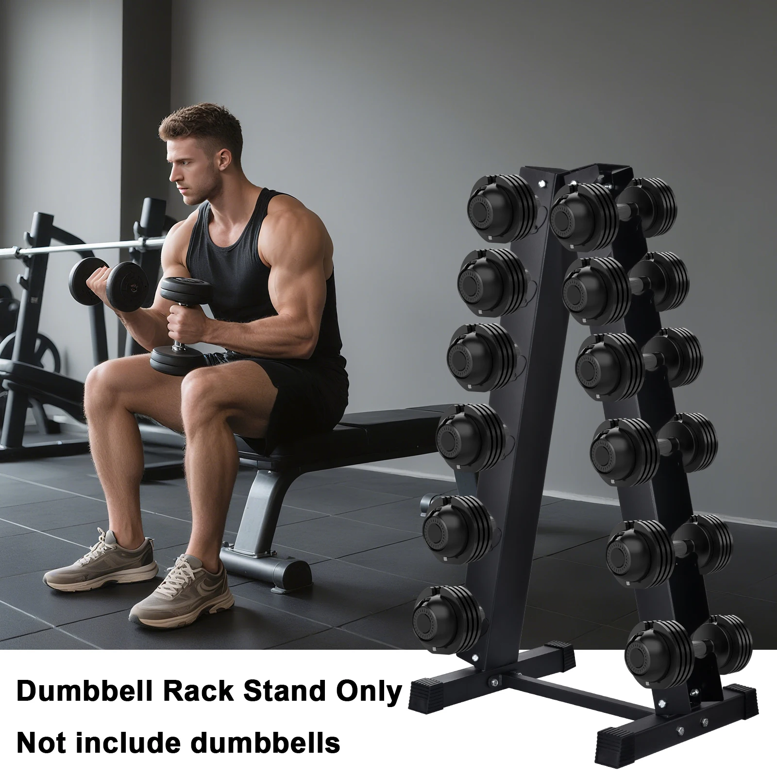 Dumbbell Rack Stand Heavy Duty, Space Saving Tree Shape Weight Storage Organizer for 6 Pairs Hex Dumbbells, 6 Tier Dumbbell Weight Rack for Dumbbell Set, Home Gym Workout Commercial Gym Strength Training
Dumbbell Rack Stand Heavy Duty, Space Saving Tree Shape Weight Storage Organizer for 6 Pairs Hex Dumbbells, 6 Tier Dumbbell Weight Rack for Dumbbell Set, Home Gym Workout Commercial Gym Strength Training