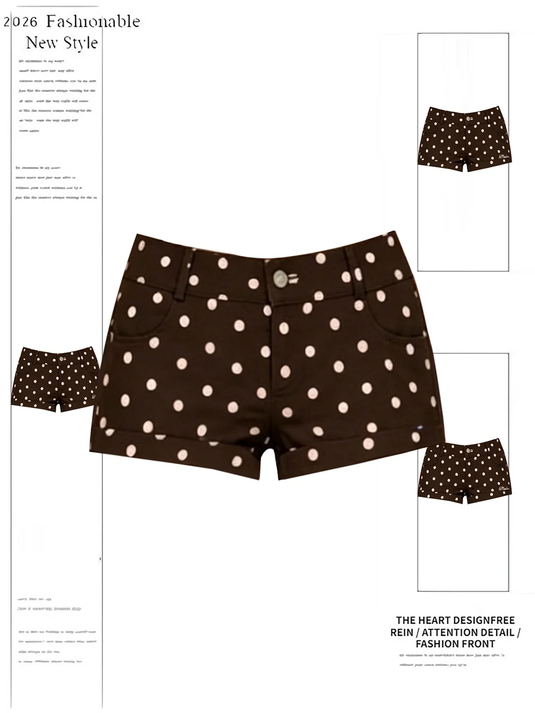 Stylish Retro Polka Dot Print Embroidered Straight Leg Short Shorts Trendy Streetwear Casual High Waist Denim Pants for Women
Stylish Retro Polka Dot Print Embroidered Straight Leg Short Shorts Trendy Streetwear Casual High Waist Denim Pants for Women