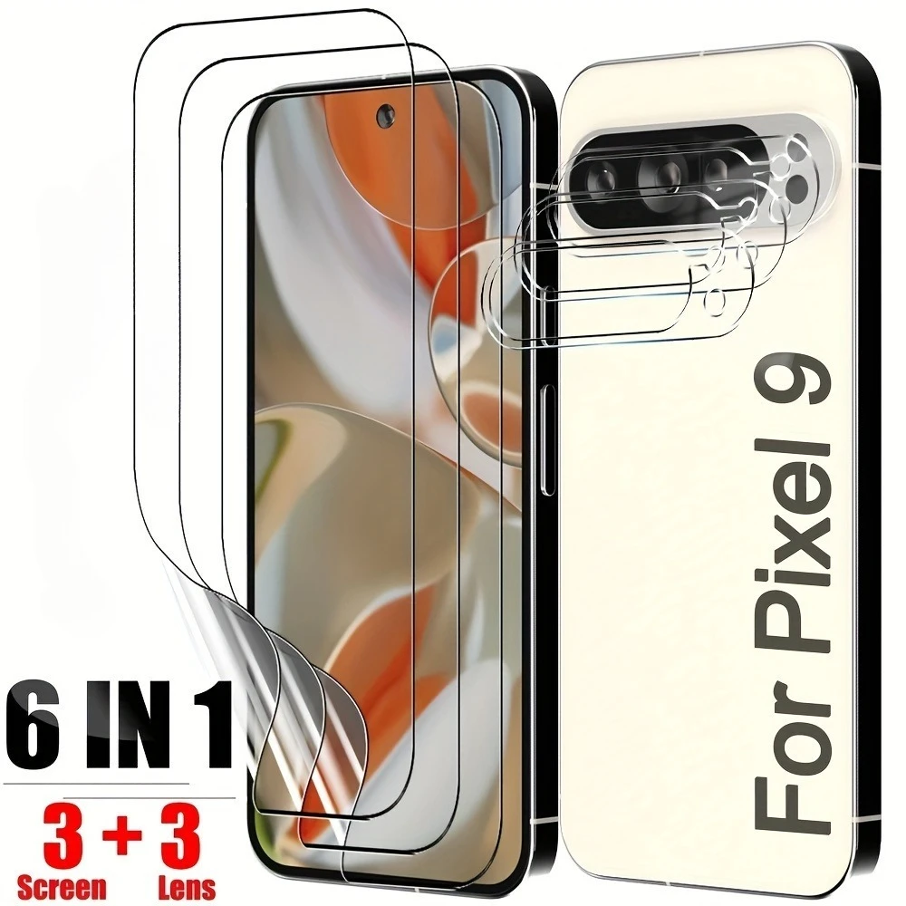 6-in-1 Ultra Clear Hydrogel Film Screen Protector for Google Pixel 9 8 7 6 Pro Camera Lens Film for Google 9 Pro XL 9A 8A 7A 6A
6-in-1 Ultra Clear Hydrogel Film Screen Protector for Google Pixel 9 8 7 6 Pro Camera Lens Film for Google 9 Pro XL 9A 8A 7A 6A