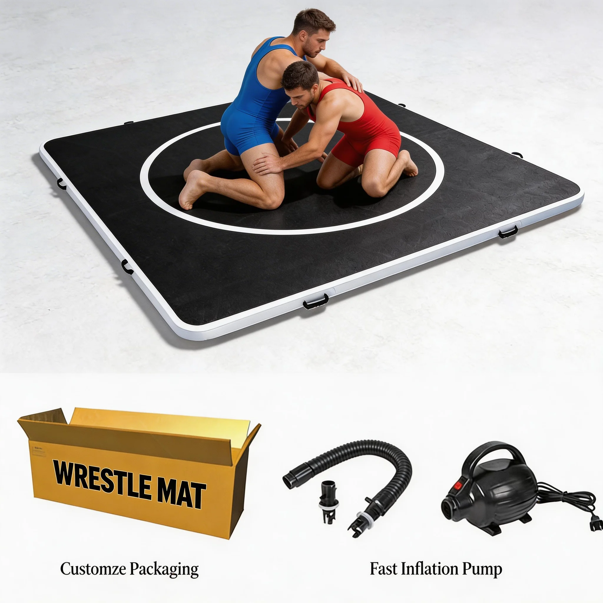 Inflatable Waterproof Fitness Wrestling Mat Gymnastics Anti-Slip Air Track 3m X 3m PVC Jiu Jitsu BJJ MMA Judo Training Foldable
Inflatable Waterproof Fitness Wrestling Mat Gymnastics Anti-Slip Air Track 3m X 3m PVC Jiu Jitsu BJJ MMA Judo Training Foldable