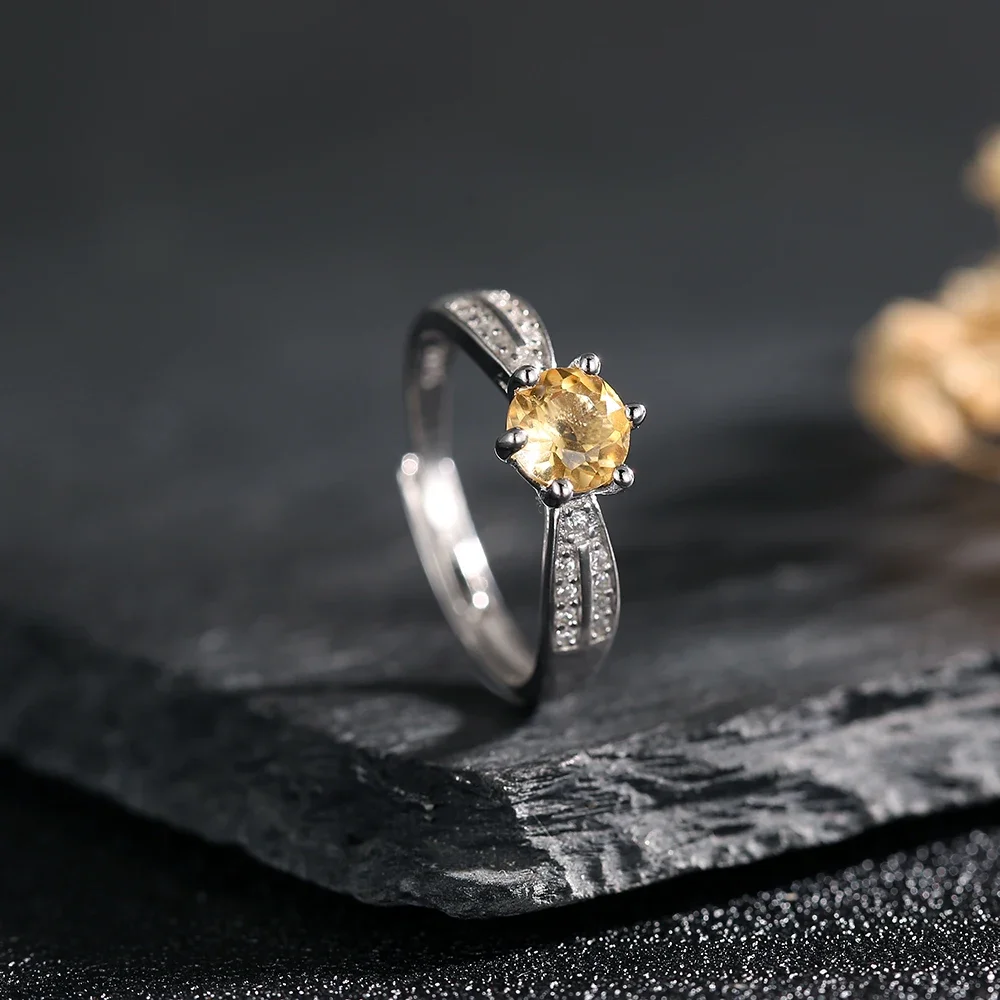 Adjustable Citrine Bow Ring Sunny Energy 925 Silver Jewelry for Success & Celebrations
Adjustable Citrine Bow Ring Sunny Energy 925 Silver Jewelry for Success & Celebrations