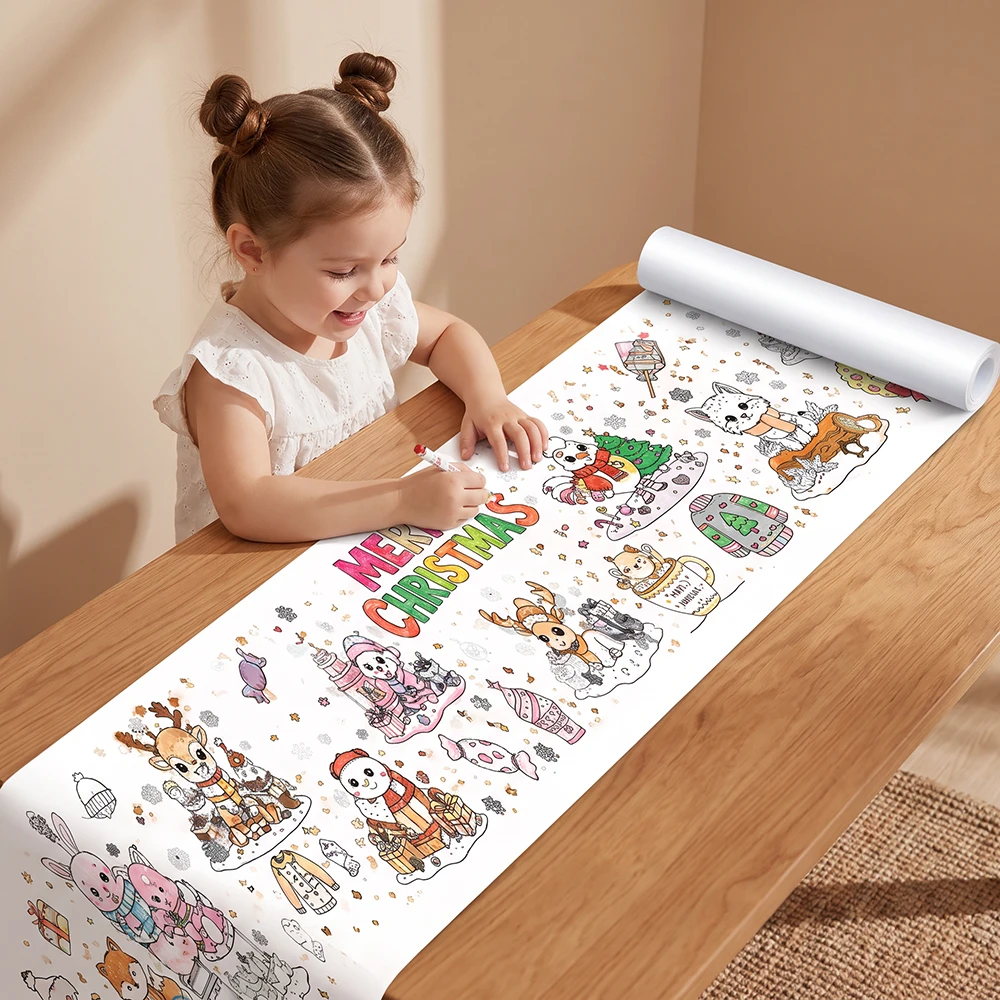 Christmas Art Graffiti Scroll, Featuring Various Christmas-Themed Patterns for Coloring, Allowing You to Unleash Your Imagination through Painting, Cultivating Creativity and Fine Motor Skills, Christmas Gift.
Christmas Art Graffiti Scroll, Featuring Various Christmas-Themed Patterns for Coloring, Allowing You to Unleash Your Imagination through Painting, Cultivating Creativity and Fine Motor Skills, Christmas Gift.