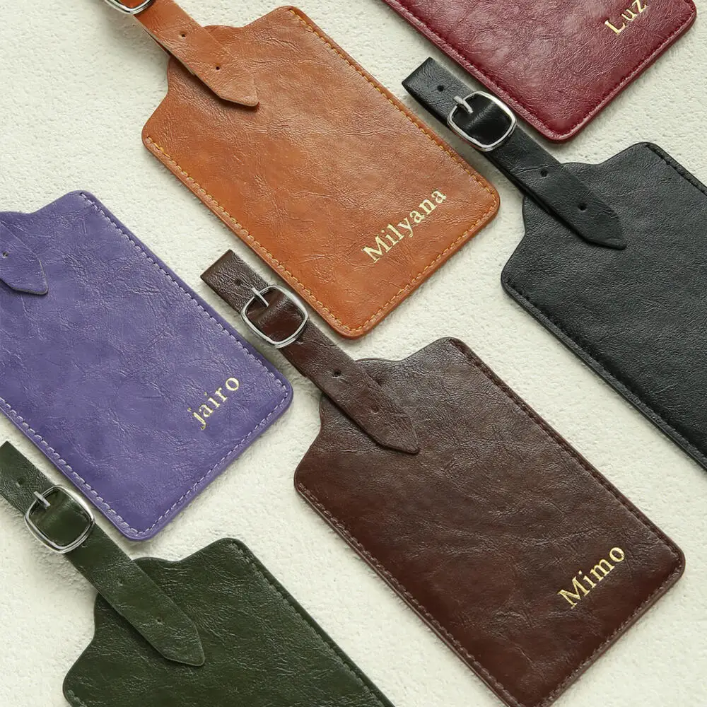 Personalized Vintage Leather Luggage Tag Custom Name Engraved Travel Baggage Tag for Wedding Gift
Personalized Vintage Leather Luggage Tag Custom Name Engraved Travel Baggage Tag for Wedding Gift