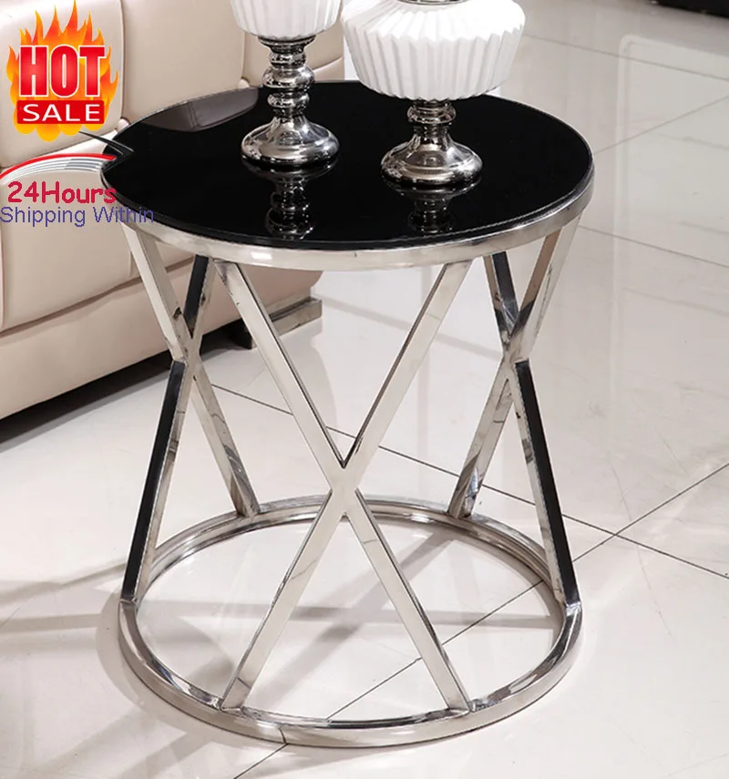 Stainless Steel Sofa Side Table Corner Table Small Apartment Living Room Round Coffee Table End Table Tempered Glass Marble Top
Stainless Steel Sofa Side Table Corner Table Small Apartment Living Room Round Coffee Table End Table Tempered Glass Marble Top
