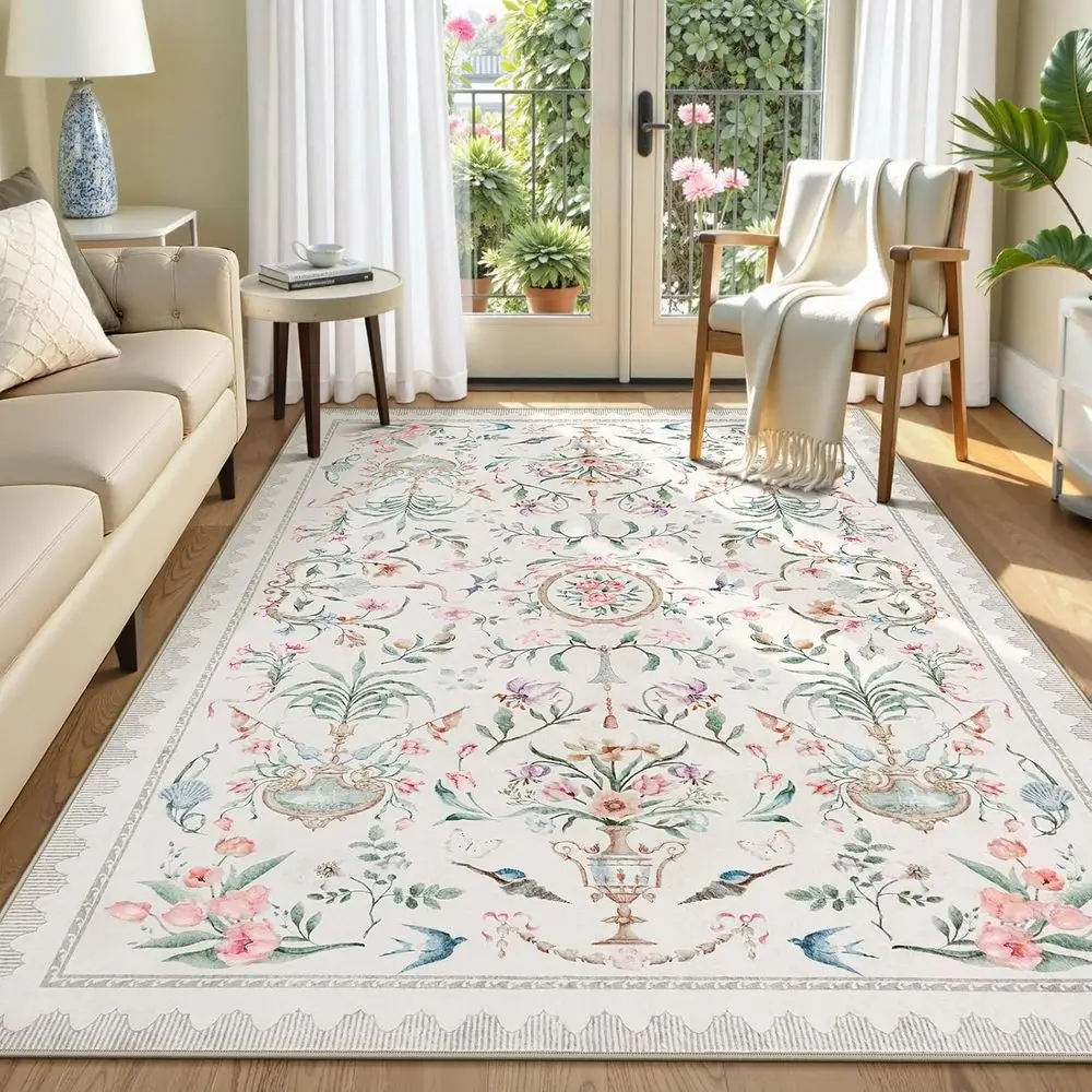 Коврик Boho Floral 5x7 для спальни девочек, моющийся и нескользящий, мягкий и элегантный, для детей, детской, гостиной и столовых
Коврик Boho Floral 5x7 для спальни девочек, моющийся и нескользящий, мягкий и элегантный, для детей, детской, гостиной и столовых