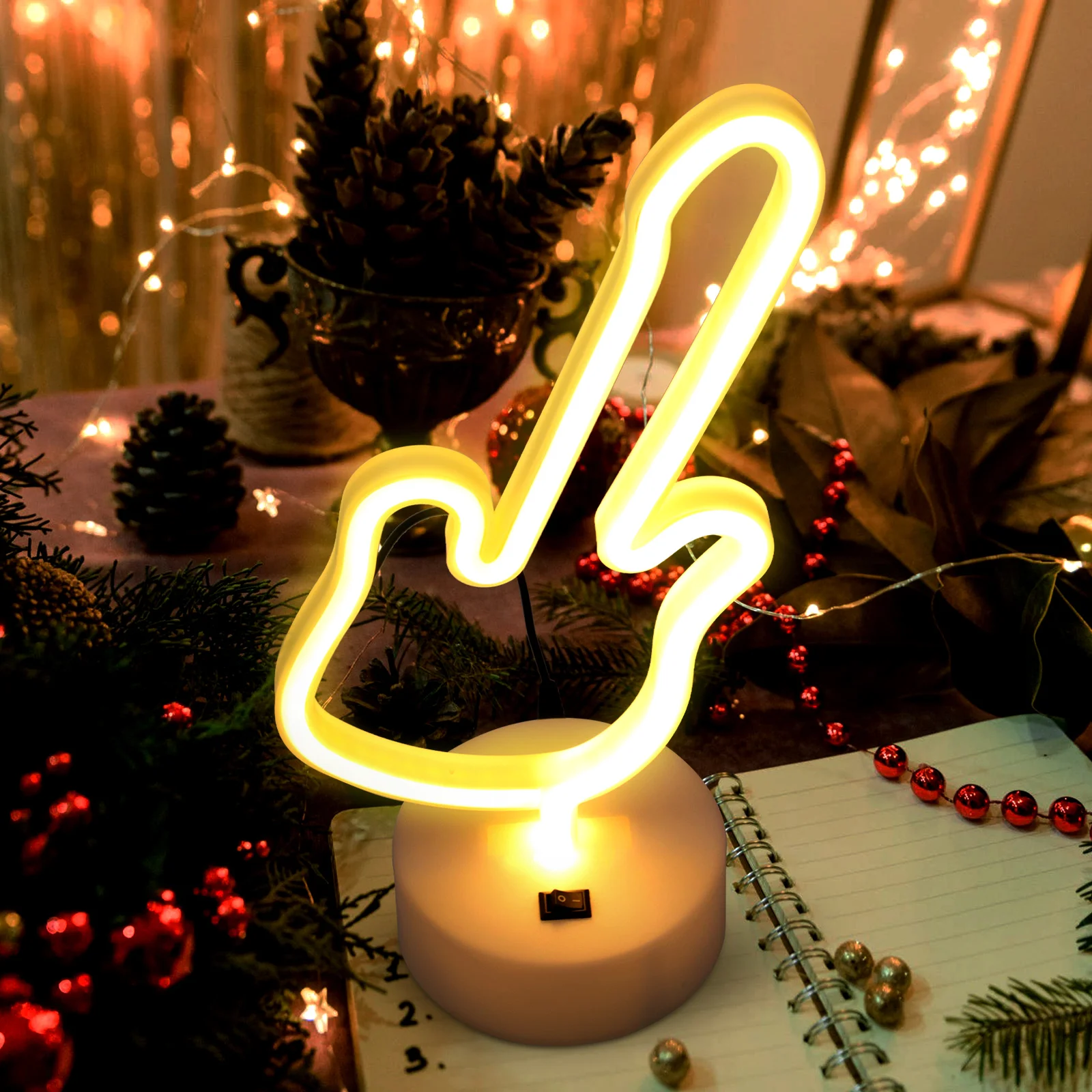 Guitar Neon Light Sign Delicate Lamp Creative Home Table Bar Party LED Bedroom Living Room Balcony Office Decoration
Guitar Neon Light Sign Delicate Lamp Creative Home Table Bar Party LED Bedroom Living Room Balcony Office Decoration
