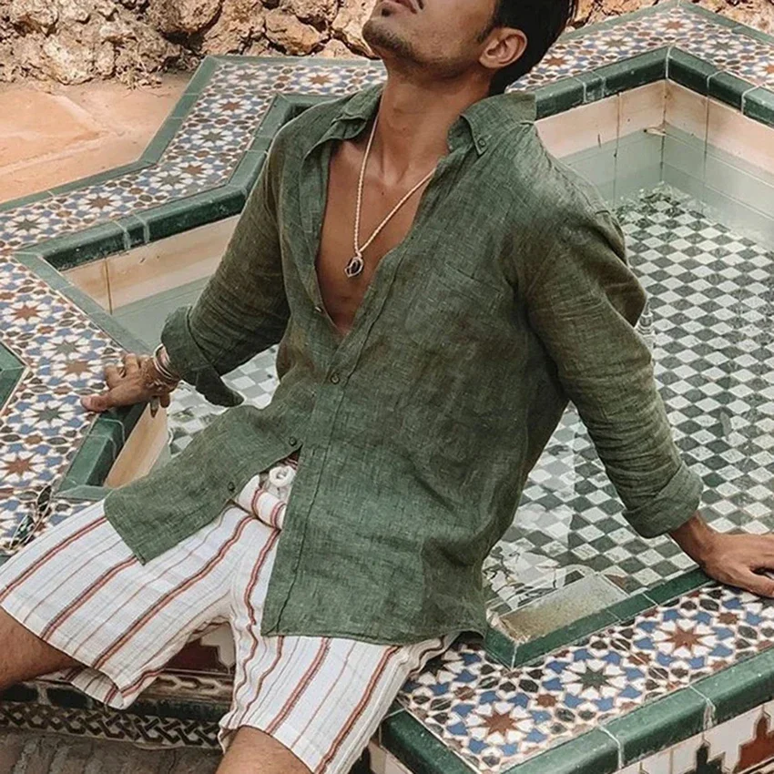 Men Shirts Fashion Long-sleeved Shirt Summer And Autumn Solid Comfortable Solid Color Casual Loose Holiday Shirts Clothing Man
Men Shirts Fashion Long-sleeved Shirt Summer And Autumn Solid Comfortable Solid Color Casual Loose Holiday Shirts Clothing Man
