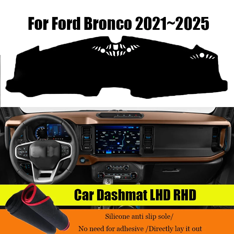 ZUIMI Car Accessories Dashboard Cover Dash Mat Dashmat For Ford Bronco 2021~2025 LHD RHD Dash Board Cover Pad Sun Shade
ZUIMI Car Accessories Dashboard Cover Dash Mat Dashmat For Ford Bronco 2021~2025 LHD RHD Dash Board Cover Pad Sun Shade