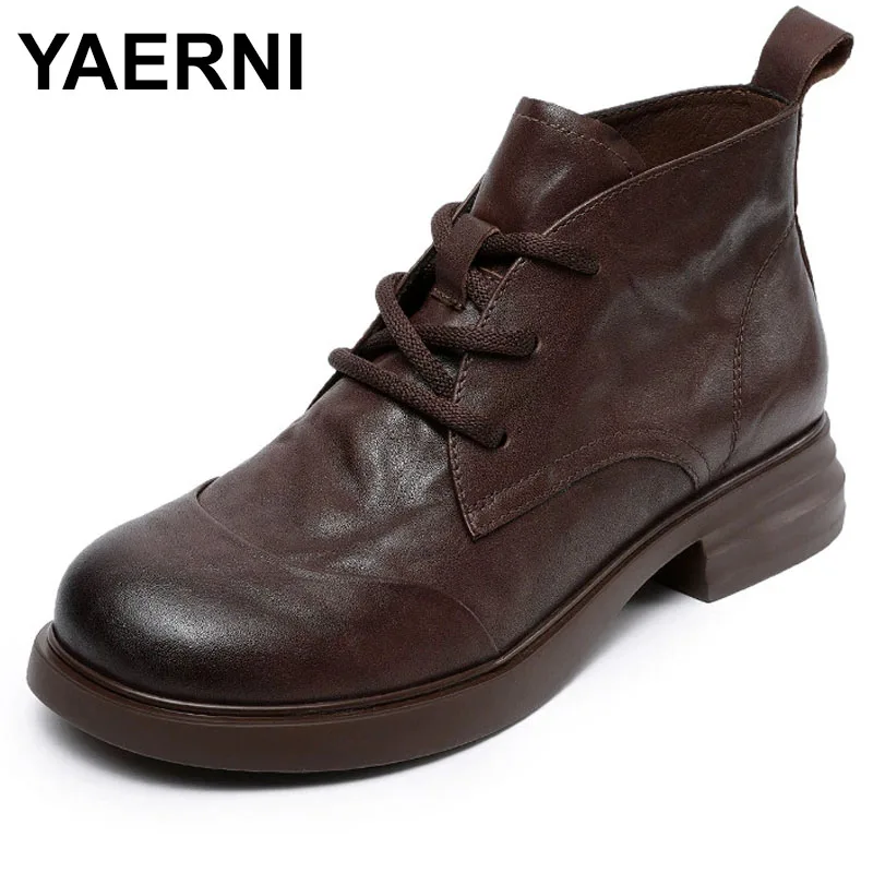 Women's Leather Short Boots Lace Up Booties With Zip Closure Elegant Low Heels
Women's Leather Short Boots Lace Up Booties With Zip Closure Elegant Low Heels