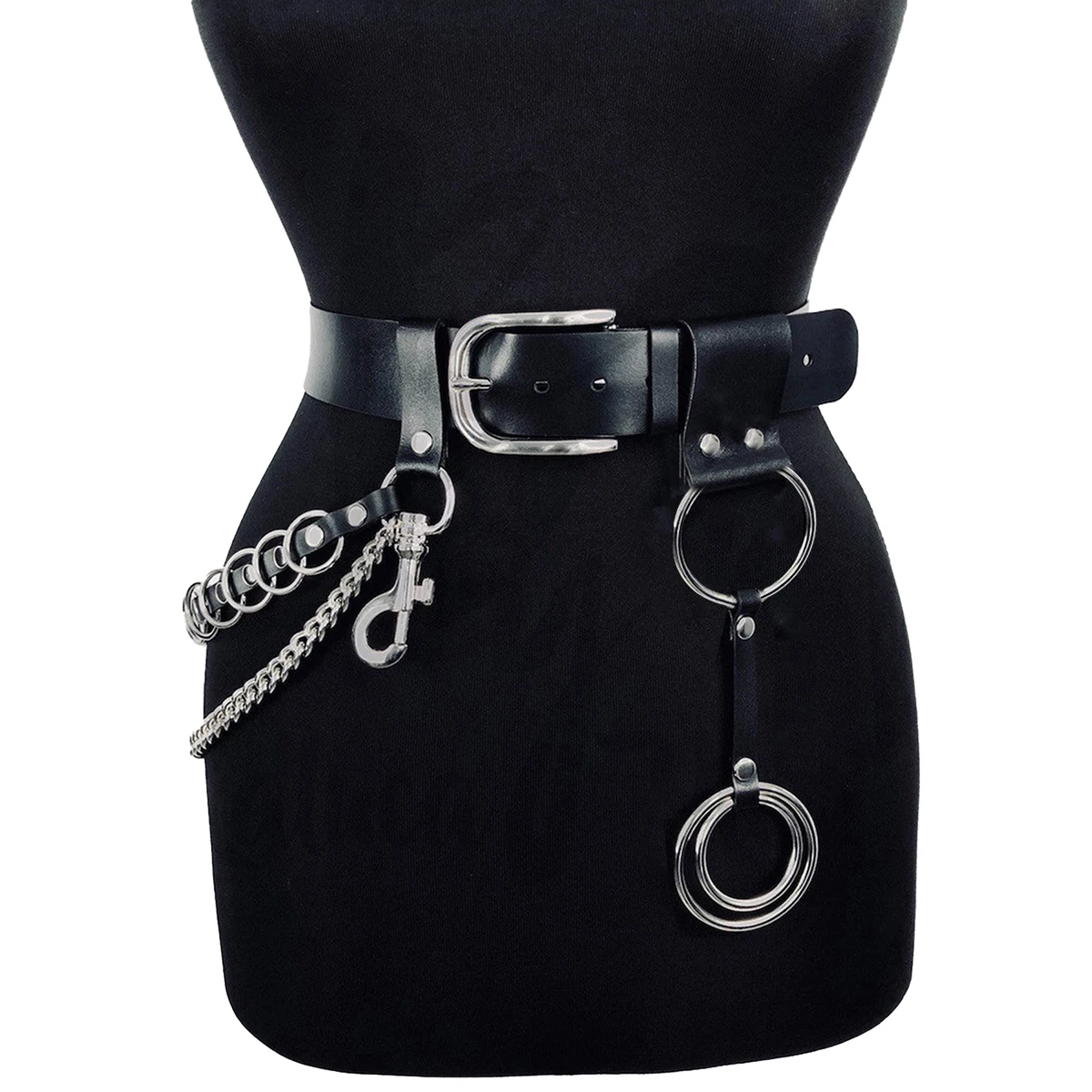 Женский черный кожаный ремень с цепочкой и кольцами с акцентами | Модный поясной ремень | Одеваются вашим нарядом | Идеальный подарок для нее
Женский черный кожаный ремень с цепочкой и кольцами с акцентами | Модный поясной ремень | Одеваются вашим нарядом | Идеальный подарок для нее