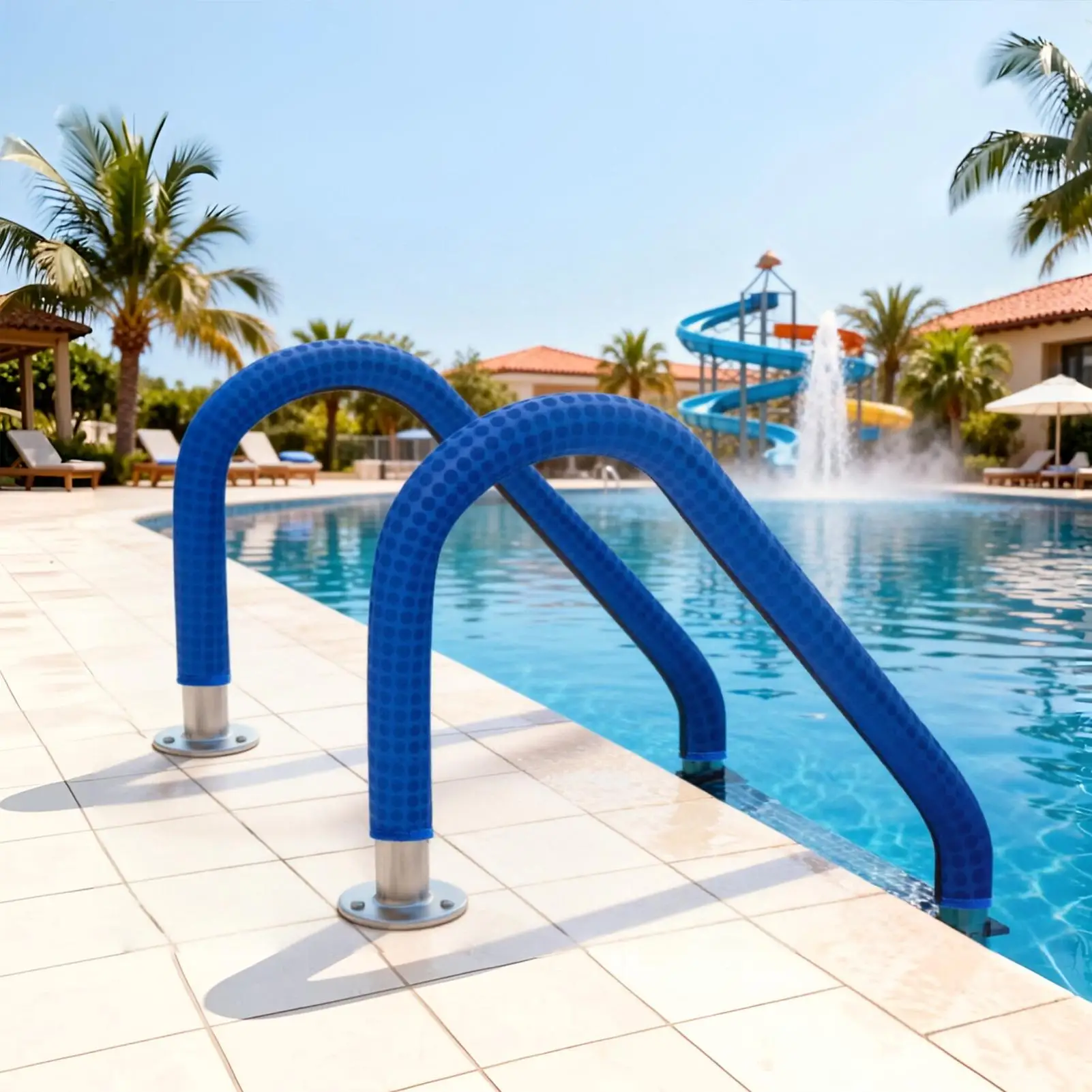 Swimming Pool Handrail Covers Rubber 2 Piece Non-Slip Safety Rail Grip Handles Covers For In Ground Public Community Hotel
Swimming Pool Handrail Covers Rubber 2 Piece Non-Slip Safety Rail Grip Handles Covers For In Ground Public Community Hotel
