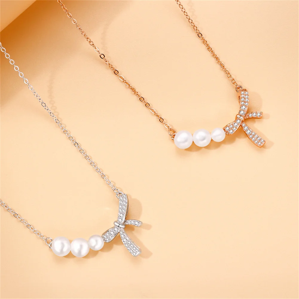 Korean S925 Sterling Silver Niche Necklace, Bow Pearl, Fresh Sweet Delicate Collarbone Chain for Women
Korean S925 Sterling Silver Niche Necklace, Bow Pearl, Fresh Sweet Delicate Collarbone Chain for Women