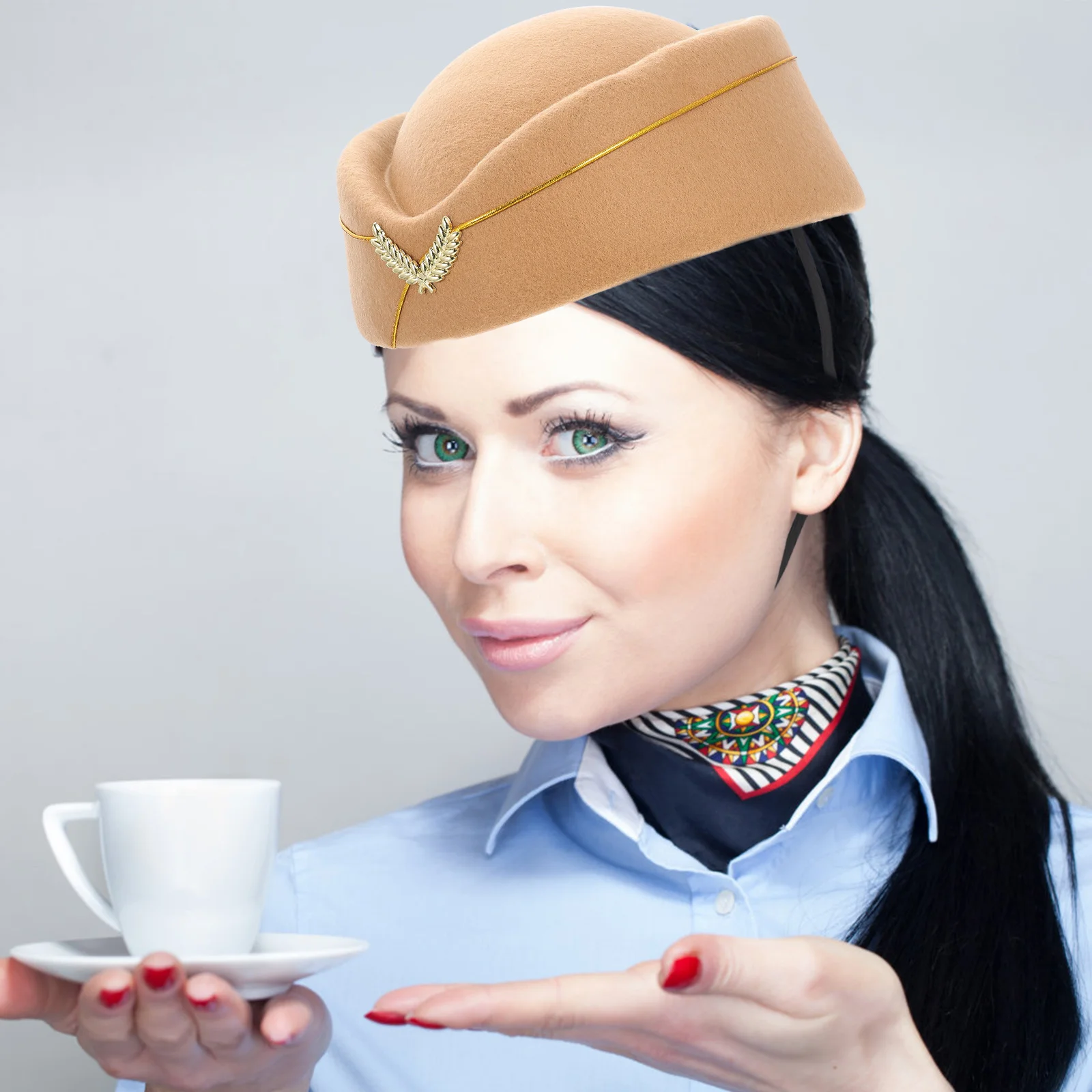 Stewardess Hat Airline Attendant Bright Blue Pillbox Cap Easy Wear Costume Party Stage Size Fits Most Decorative
Stewardess Hat Airline Attendant Bright Blue Pillbox Cap Easy Wear Costume Party Stage Size Fits Most Decorative