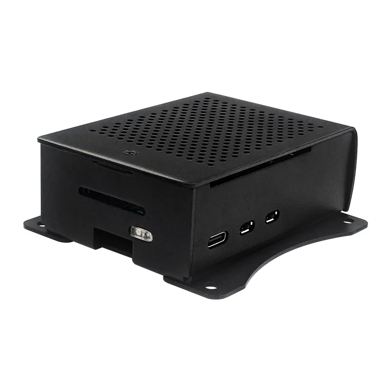 Suitable for Raspberry Pi 5 aluminum alloy shell double-sided mesh heat dissipation box