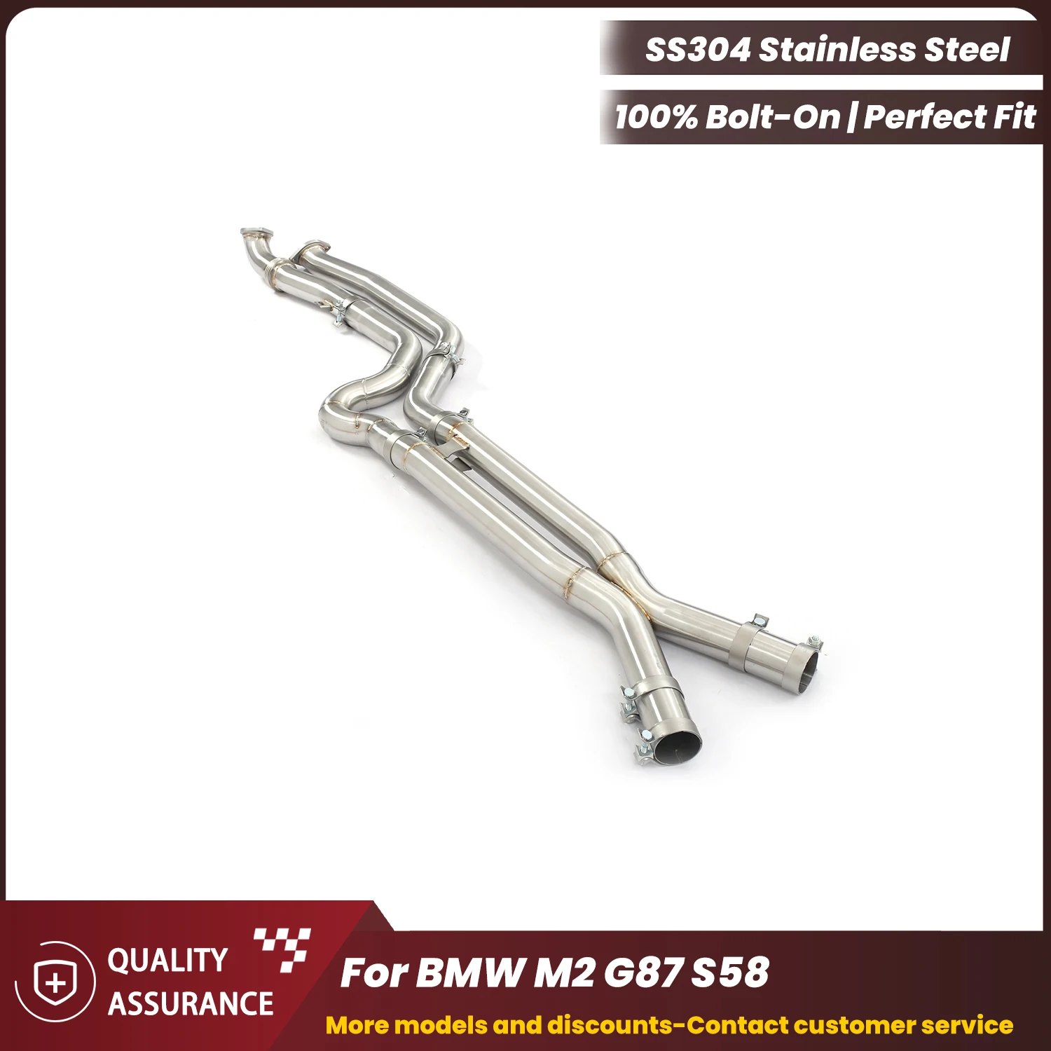 ECCF Sport Stainless steel of equal length Mid Pipe Exhaust For BMW M2 G87 S58 Performance Upgrade Easy Installation
ECCF Sport Stainless steel of equal length Mid Pipe Exhaust For BMW M2 G87 S58 Performance Upgrade Easy Installation
