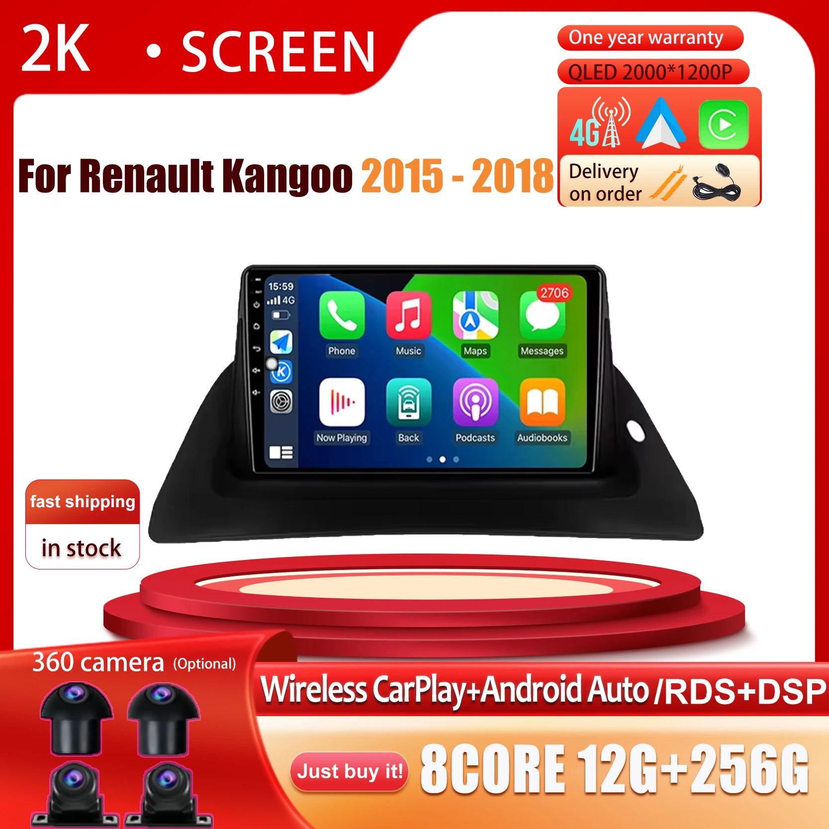 Android 14 For Renault Kangoo 2015 - 2018 Carpaly Auto Radio Multimedia Video Player Navigation GPS 4G WIFI Bluetooth
Android 14 For Renault Kangoo 2015 - 2018 Carpaly Auto Radio Multimedia Video Player Navigation GPS 4G WIFI Bluetooth