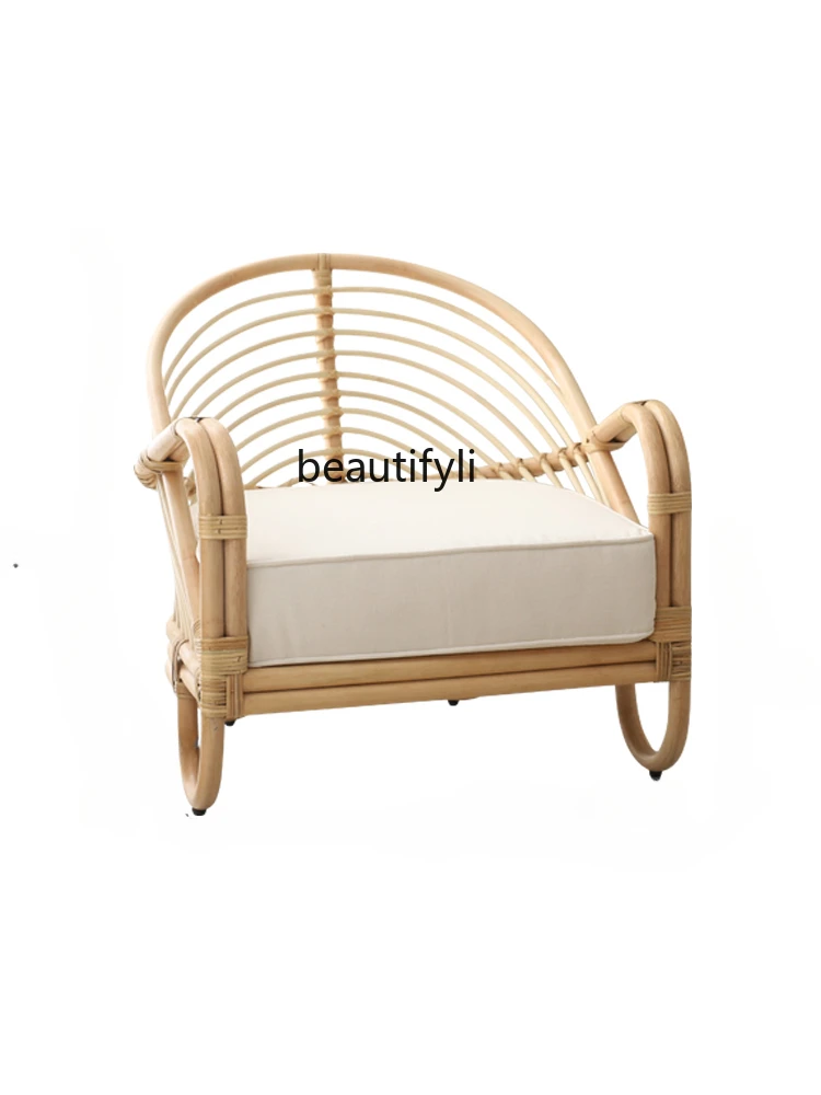Leisure Rattan Chair Home Living Room Japanese Real Rattan Couch Creative B & B Style Single Rattan Chair
Leisure Rattan Chair Home Living Room Japanese Real Rattan Couch Creative B & B Style Single Rattan Chair