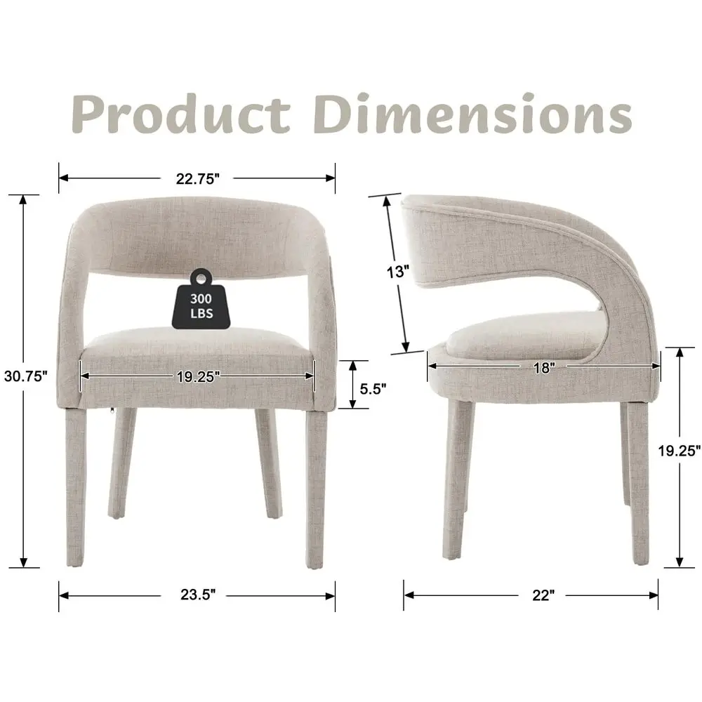 Modern Barrel Dining Chairs Set of 6, Linen Upholstered Fabric Dining Room Chairs Open Back Kitchen Chair Accent Side Chair wit
Modern Barrel Dining Chairs Set of 6, Linen Upholstered Fabric Dining Room Chairs Open Back Kitchen Chair Accent Side Chair wit
