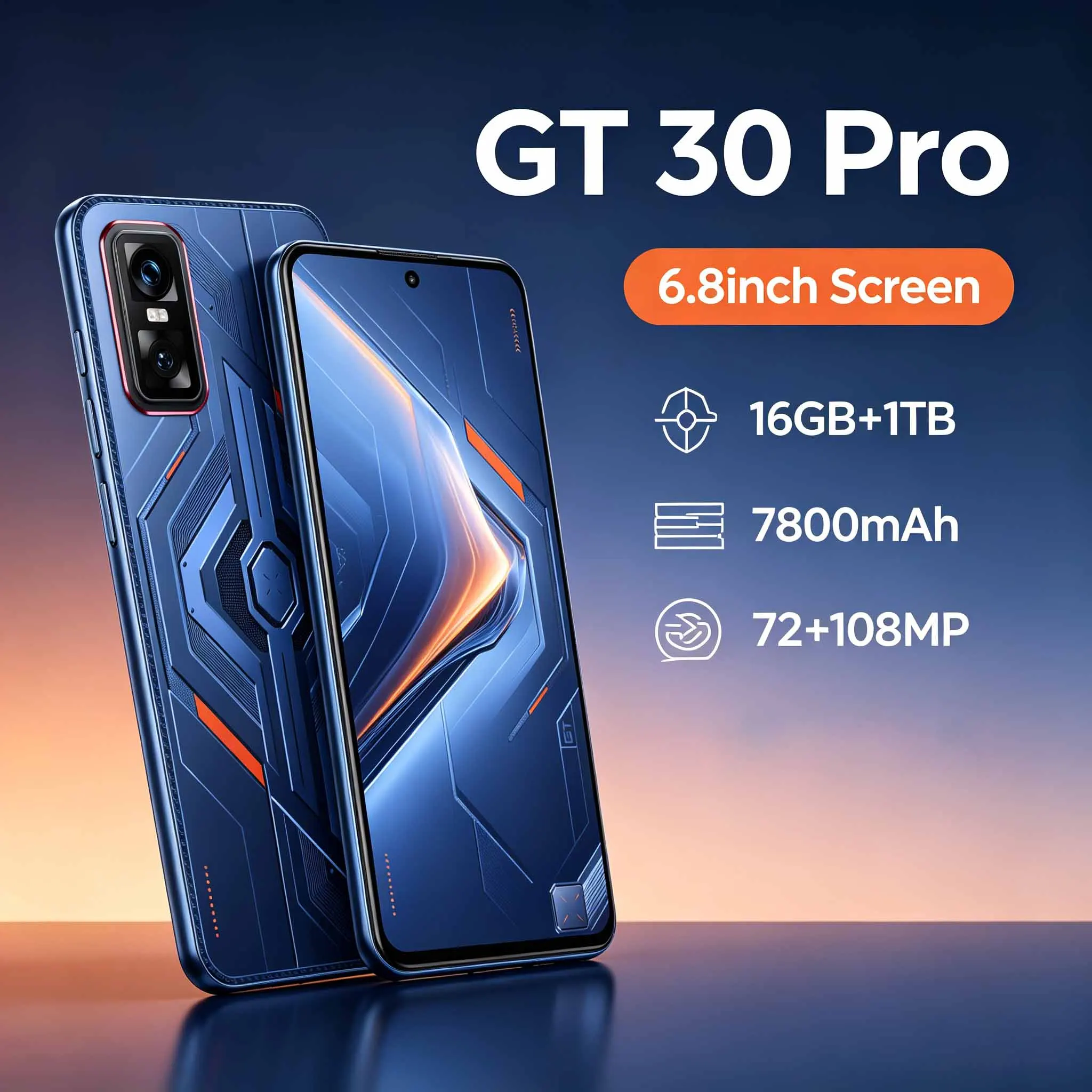 2026 HOT High Quality GT 30 Pro 6.8'' Global Version Dual Card Dual Standby 7800mAh Battery Intelligent System
2026 HOT High Quality GT 30 Pro 6.8'' Global Version Dual Card Dual Standby 7800mAh Battery Intelligent System
