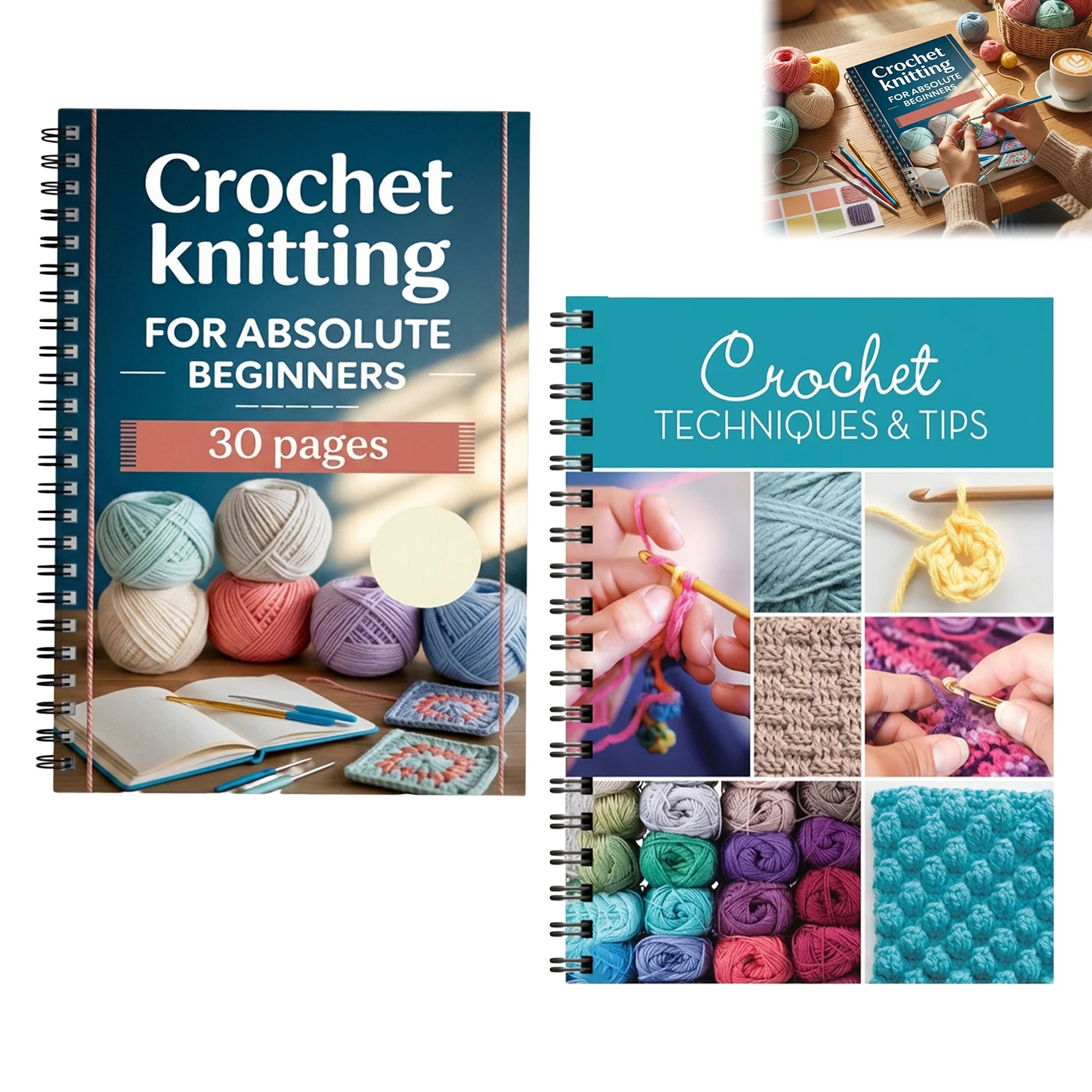 Premium Paper Crochet Project Handbook With Spiral Binding, Step By Step Photo Instructions, Portable Guide For Beginners
Premium Paper Crochet Project Handbook With Spiral Binding, Step By Step Photo Instructions, Portable Guide For Beginners