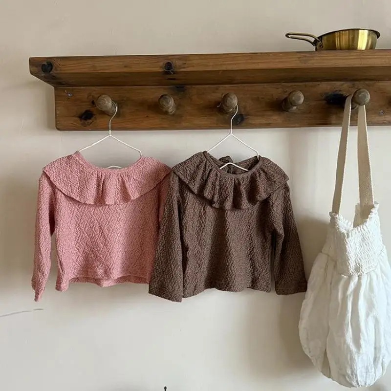 2025 Autumn New Girls Ruffle Collar T Shirts Cotton Children Bottoming Shirts Solid Baby Long Sleeve Casual Tops Kids Clothes
2025 Autumn New Girls Ruffle Collar T Shirts Cotton Children Bottoming Shirts Solid Baby Long Sleeve Casual Tops Kids Clothes