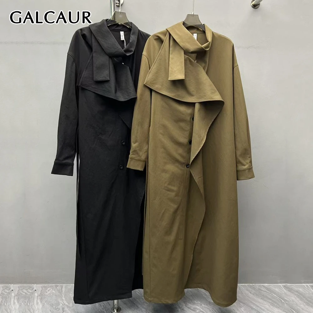 GALCAUR однотонный корейский плащ с оборками, женский свободный плащ с лацканами и длинными рукавами, элитные женские плащи, осенняя модная одежда, новинка
GALCAUR однотонный корейский плащ с оборками, женский свободный плащ с лацканами и длинными рукавами, элитные женские плащи, осенняя модная одежда, новинка