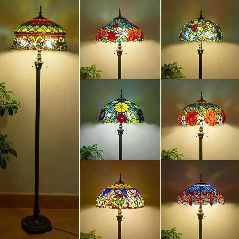 TEMAR Tiffany Floor Lamp American Retro Living Room Bedroom Lamp Country Stained Glass Floor Lamp
TEMAR Tiffany Floor Lamp American Retro Living Room Bedroom Lamp Country Stained Glass Floor Lamp
