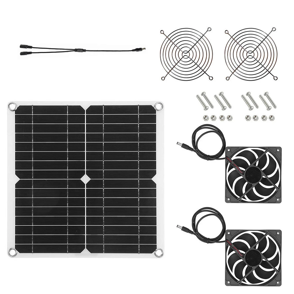 12V Solar Panel Powered Fan Mini Exhaust Comfortable Temperature Cooling Device Air Extractor for Dog House RV
12V Solar Panel Powered Fan Mini Exhaust Comfortable Temperature Cooling Device Air Extractor for Dog House RV