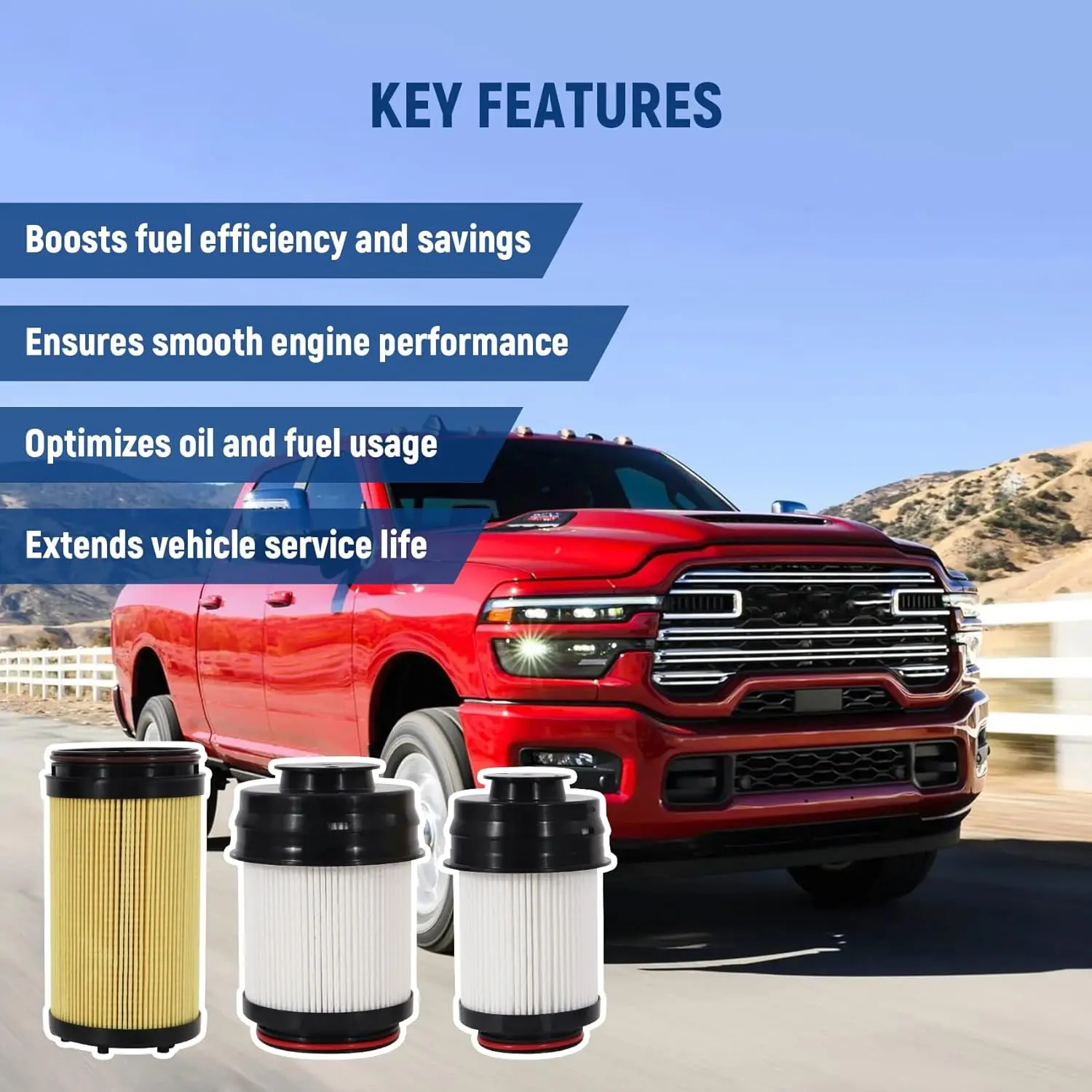 Car Fuel Filter 68677810AA For 2025-2026 Ram 2500/3500/4500/5500 6.7L Cummins Turbo Diesel Engines 68677800AA Oil Filter Kit
Car Fuel Filter 68677810AA For 2025-2026 Ram 2500/3500/4500/5500 6.7L Cummins Turbo Diesel Engines 68677800AA Oil Filter Kit