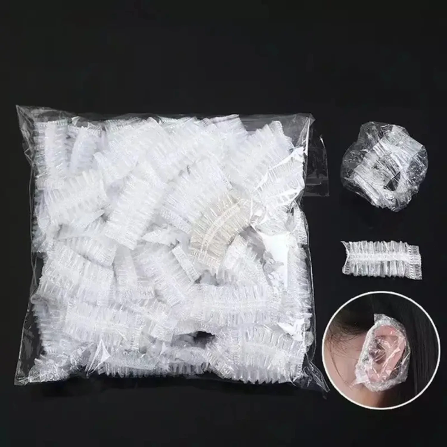 Waterproof Plastic Ear Shower Caps - 100 Pack Disposable Ear Covers for Hair Dryer, Hair Dye, Bathing - Ear Protectors for Ultim
Waterproof Plastic Ear Shower Caps - 100 Pack Disposable Ear Covers for Hair Dryer, Hair Dye, Bathing - Ear Protectors for Ultim