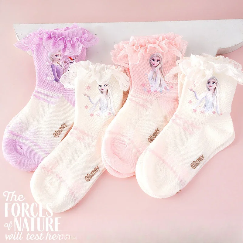 4 Pairs Children's Girl Elsa Socks Children's Spring and Summer Thin Hollow Cotton Lace Socks Short Socks H3134
4 Pairs Children's Girl Elsa Socks Children's Spring and Summer Thin Hollow Cotton Lace Socks Short Socks H3134