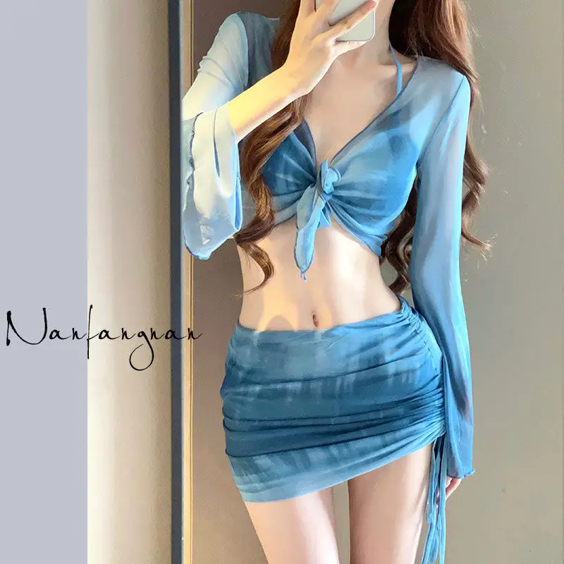 Summer Beach Bikini 4pcs Set High-end Resort Style Separated Swimsuit Tie Dye Swimsuit with Cover Up Hip Wrap Hot Spring Outfit
Summer Beach Bikini 4pcs Set High-end Resort Style Separated Swimsuit Tie Dye Swimsuit with Cover Up Hip Wrap Hot Spring Outfit