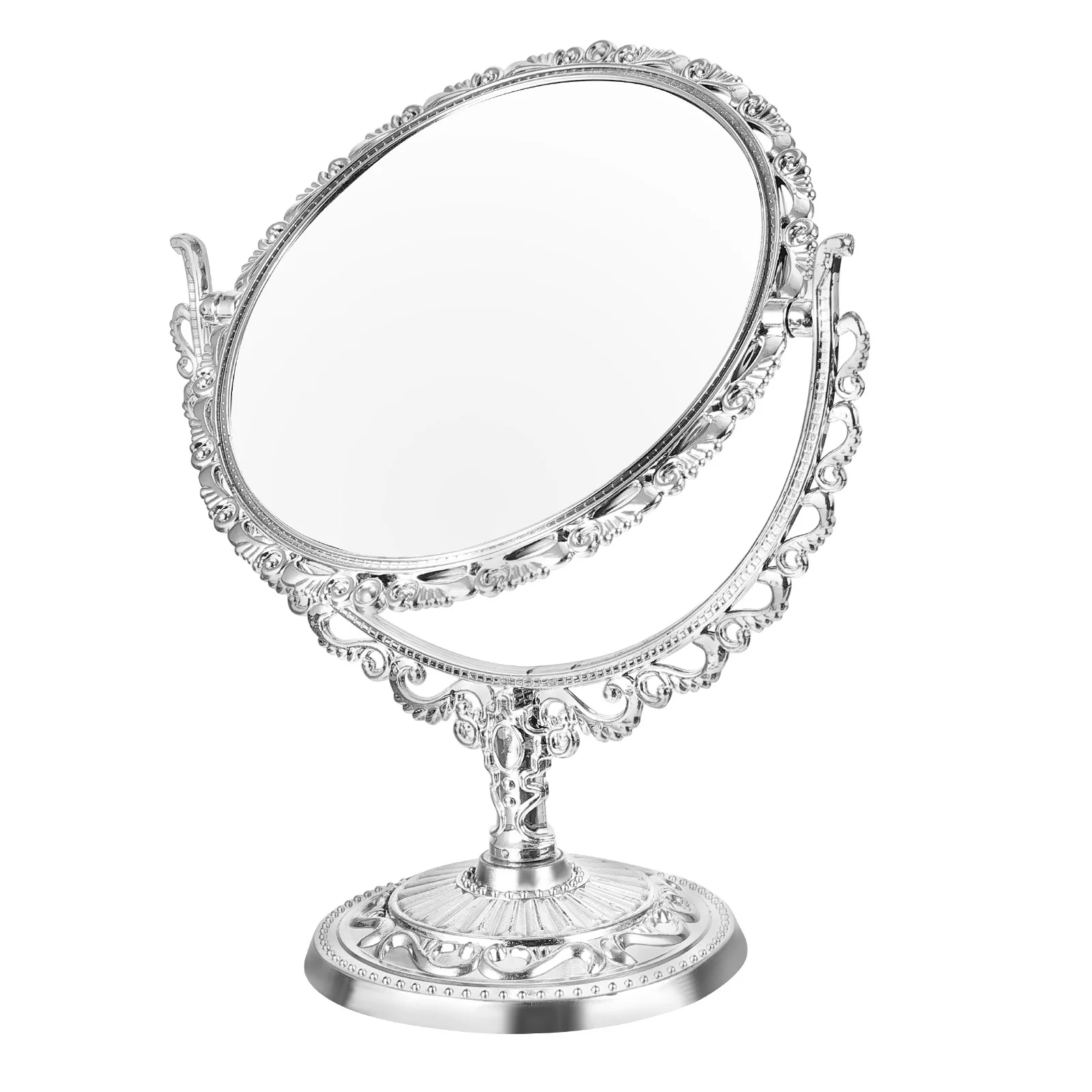 Double Sided Round Vanity Mirror with 360 Degree Rotation Retro Makeup Mirror for Desktop Dresser Countertop Bathroom Decor
Double Sided Round Vanity Mirror with 360 Degree Rotation Retro Makeup Mirror for Desktop Dresser Countertop Bathroom Decor