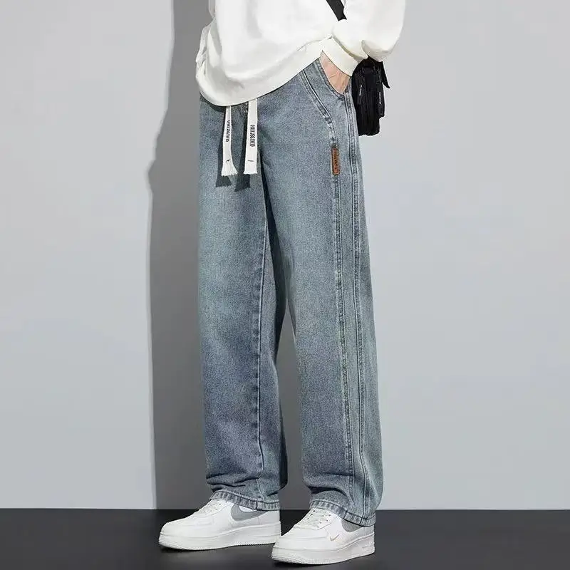 Spring Autumn Hot Sale Men's Stylish Sports Casual Denim Pants Baggy Wide Leg Streetwear Trousers Classic Elastic Waist Jeans
Spring Autumn Hot Sale Men's Stylish Sports Casual Denim Pants Baggy Wide Leg Streetwear Trousers Classic Elastic Waist Jeans