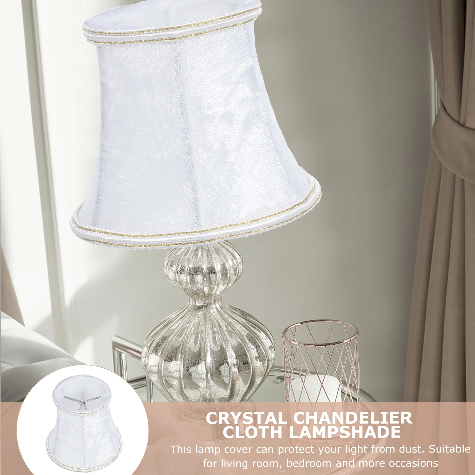 1Pcs Cloth Lamp Cover Exquisite Fabric Lampshade Decorative Lamp Accessory Household Light Screen Sturdy Easy Install 
1Pcs Cloth Lamp Cover Exquisite Fabric Lampshade Decorative Lamp Accessory Household Light Screen Sturdy Easy Install