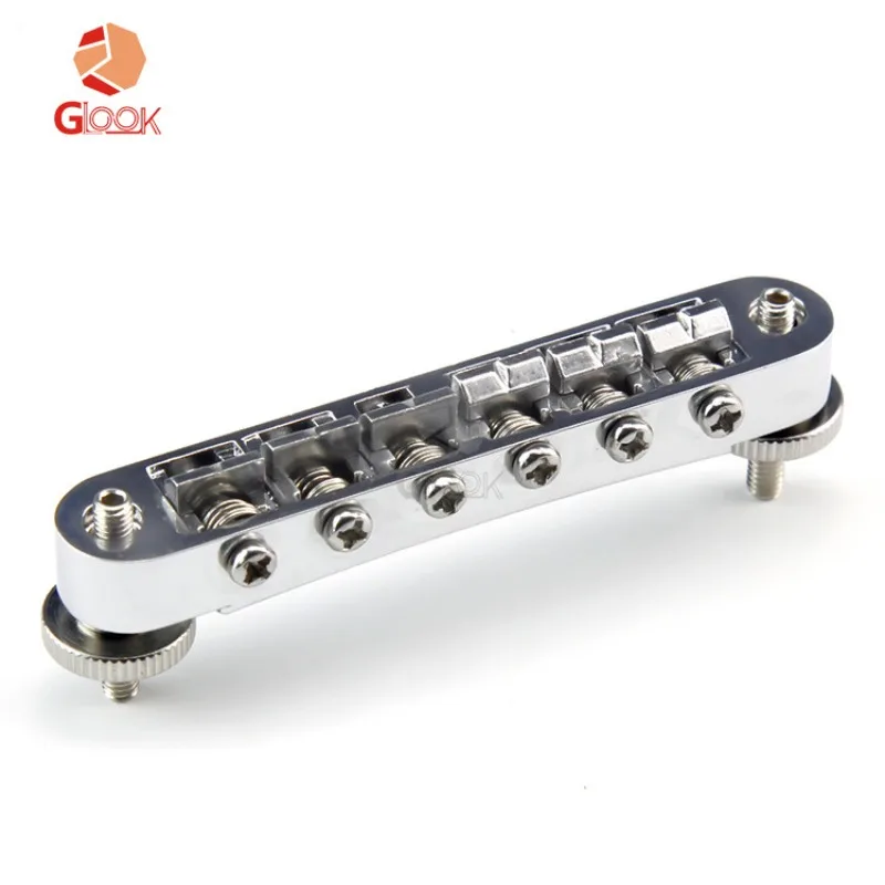 Jazz Electric Guitar Adjustable Bridge F-Hole Hollow Box Guitar Fixed Code Instrument Accessories Silver Gold
