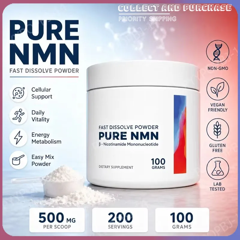 NMN Powder 100g High Purity Nicotinamide Mononucleotide 500mg per Serving Fast Dissolving Vegan Friendly Supplement
NMN Powder 100g High Purity Nicotinamide Mononucleotide 500mg per Serving Fast Dissolving Vegan Friendly Supplement