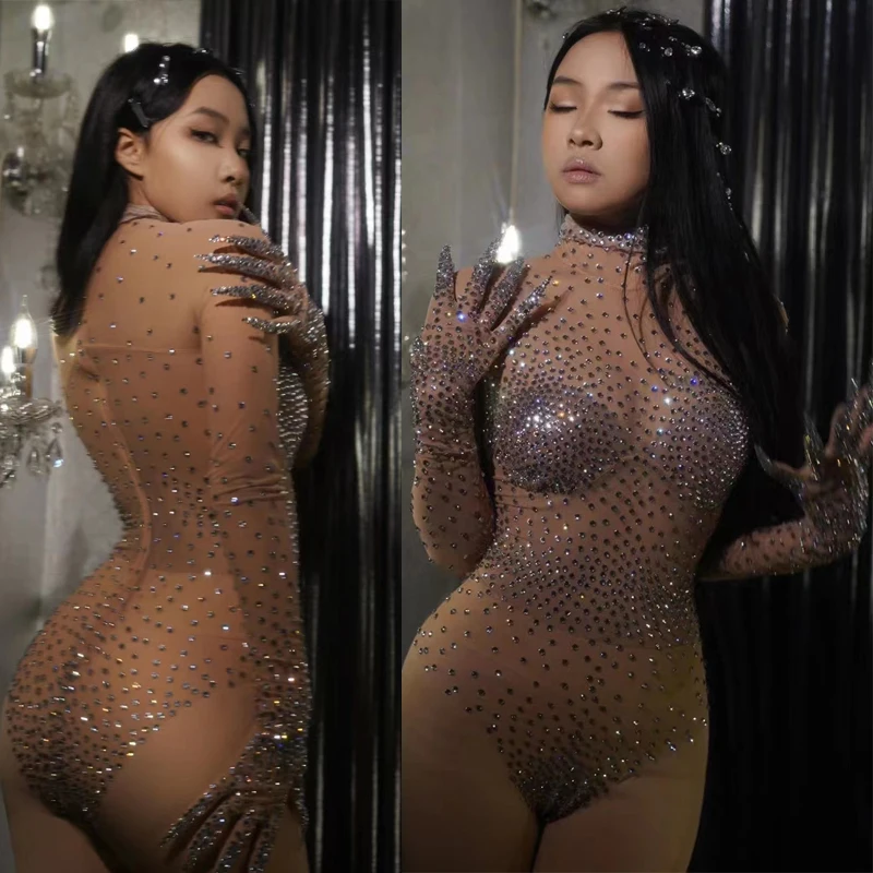 Sparkly Silver Rhinestones Bodysuit Sexy Mesh Dance Costume Festival Outfit Women Nightclub Dj Ds Stage Show Clothing XS6516
Sparkly Silver Rhinestones Bodysuit Sexy Mesh Dance Costume Festival Outfit Women Nightclub Dj Ds Stage Show Clothing XS6516