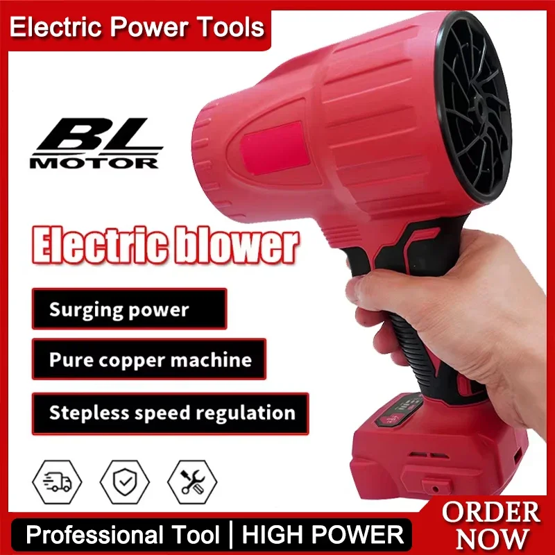 Fit Milwaukee 22000RPM Brushless Air Blower Cordless Turbo Fan Handheld Violent Fan Dryer 20V Rechargeable Dust Blowing Tool
Fit Milwaukee 22000RPM Brushless Air Blower Cordless Turbo Fan Handheld Violent Fan Dryer 20V Rechargeable Dust Blowing Tool