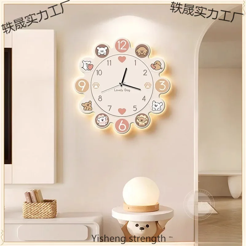 Cream Style Wall Painting Clock Cartoon Line Puppy Living Room Silent Wall Decorative Clock Watch Home Decoration Wholesale
Cream Style Wall Painting Clock Cartoon Line Puppy Living Room Silent Wall Decorative Clock Watch Home Decoration Wholesale