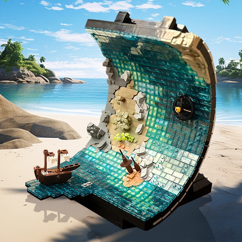 MOC Small Building Blocks Toy Pirate Ship Wave Scene, DIY Creative Ocean Design with Boat, for Kids & Adults
MOC Small Building Blocks Toy Pirate Ship Wave Scene, DIY Creative Ocean Design with Boat, for Kids & Adults